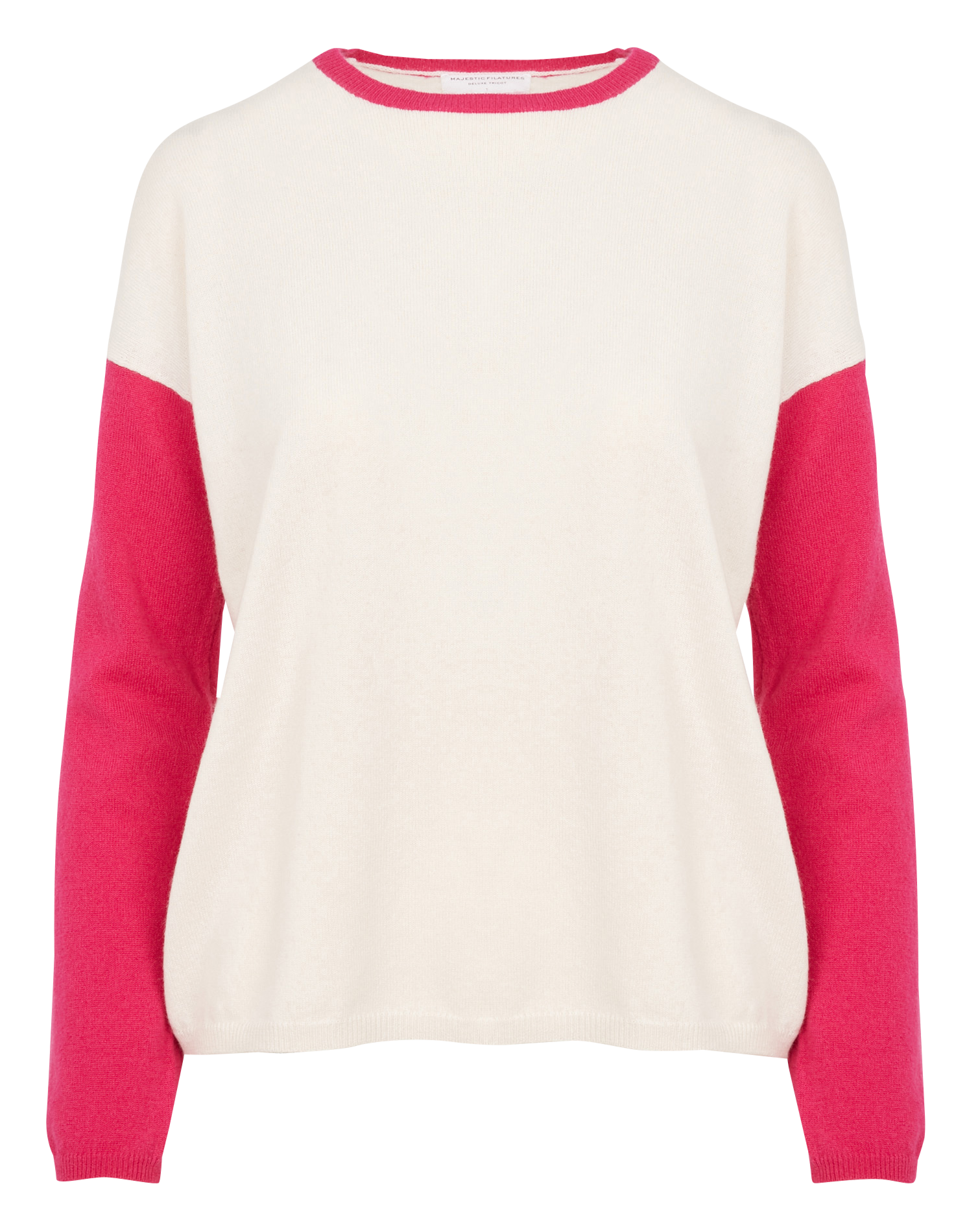 Pull ample col rond en cachemire MAJESTIC FILATURES Multicolore