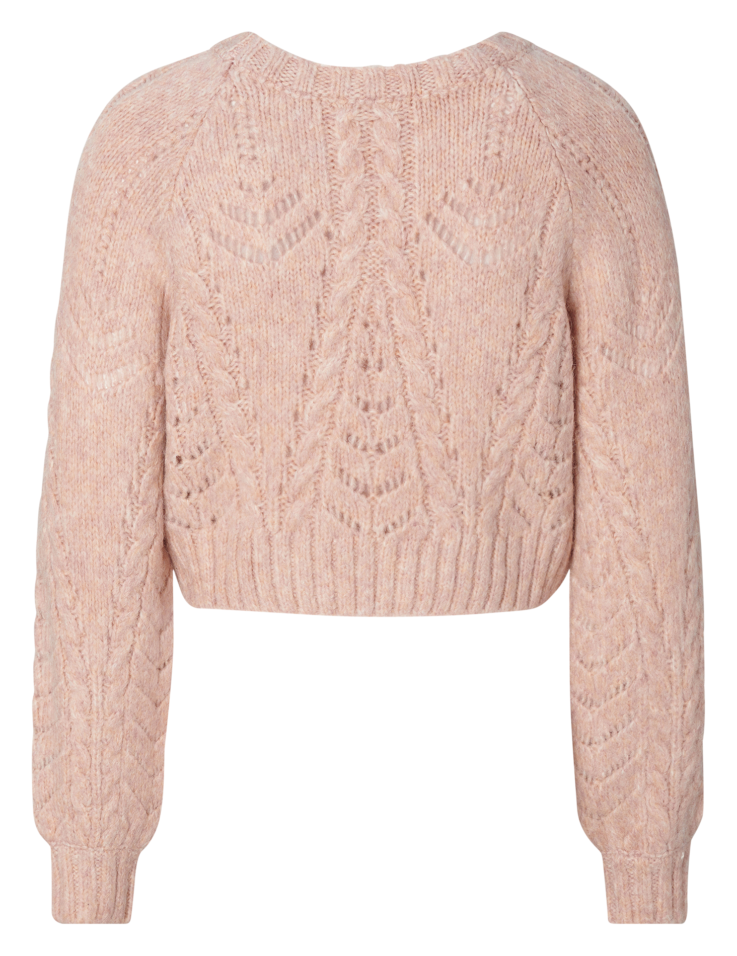 Round-neck cropped sweater NOPPIES White