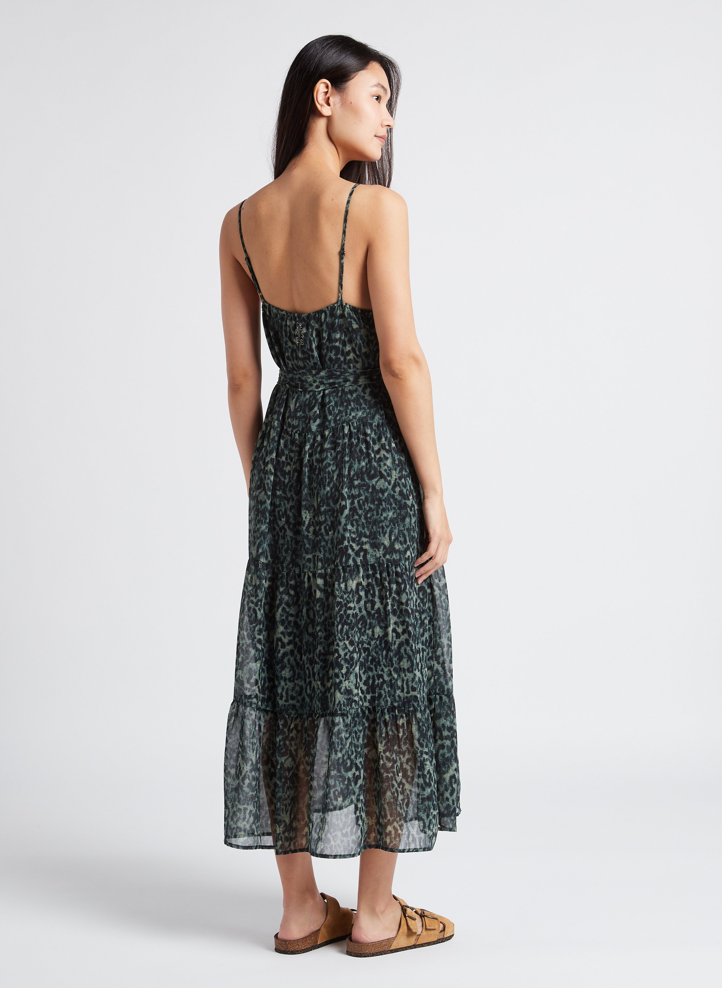 Platte, suède sandalen BOSABO Beige