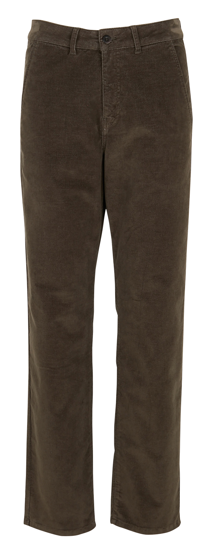 Gerade geschnittene Hose aus gemischtem Baumwoll-Velours. ACQUAVERDE Grun