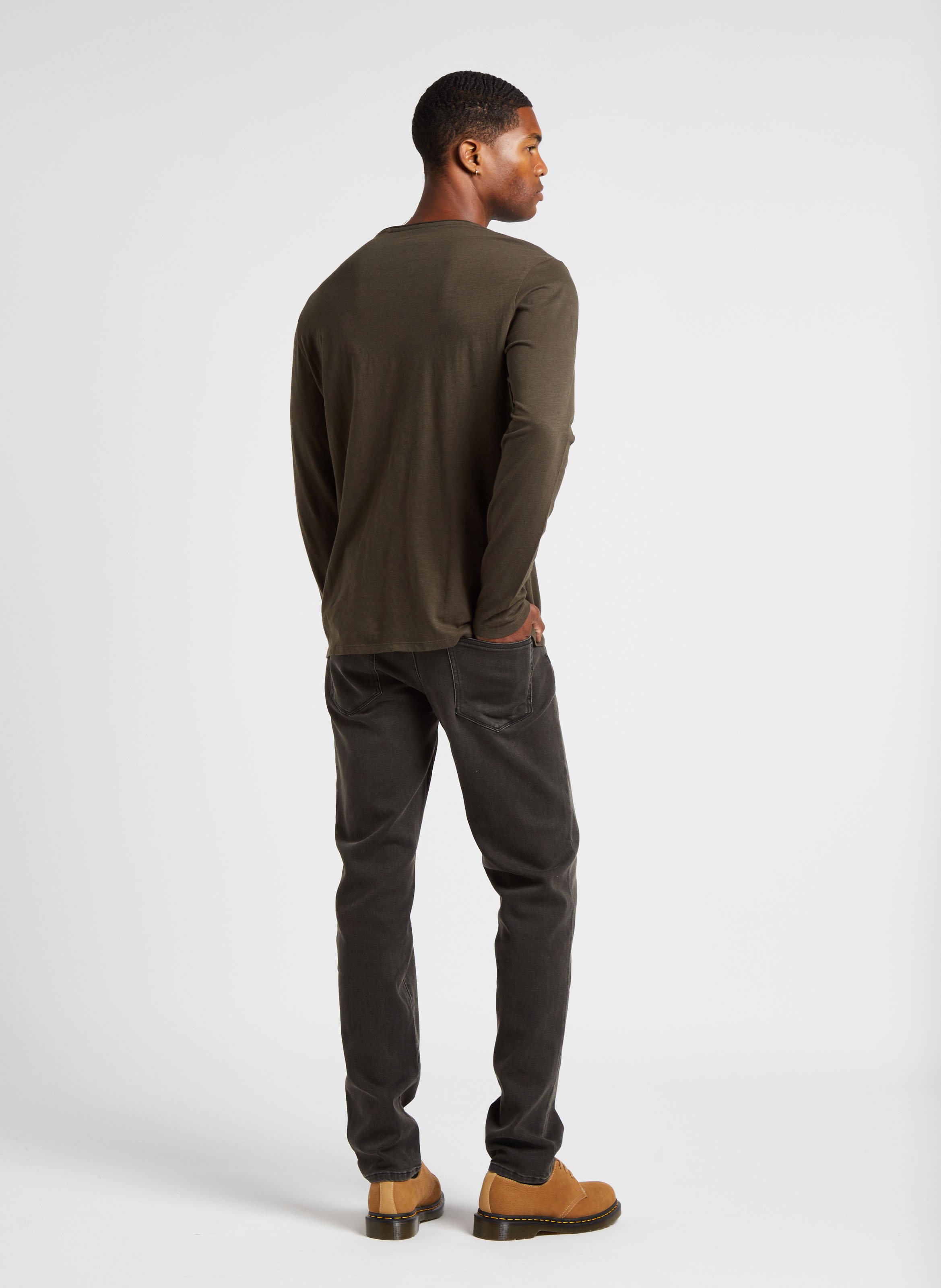 Round neck cotton t-shirt IKKS Khaki