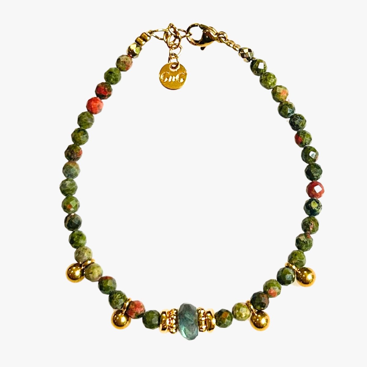 Unakite bracelet GINANDGER Green