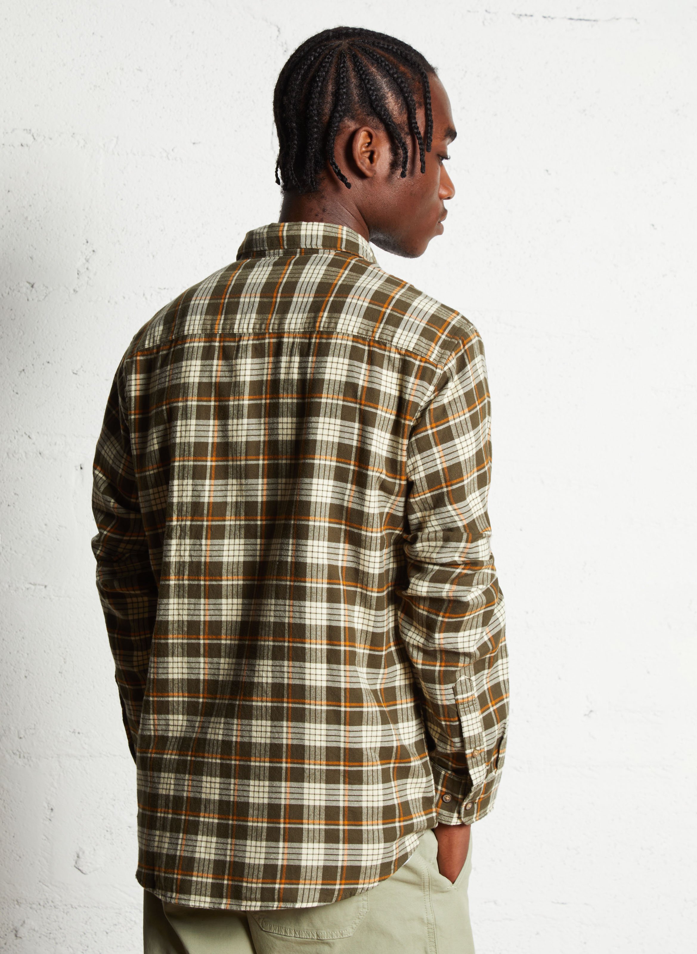 Baumwollhemd mit klassischem Kragen SELECTED Grun