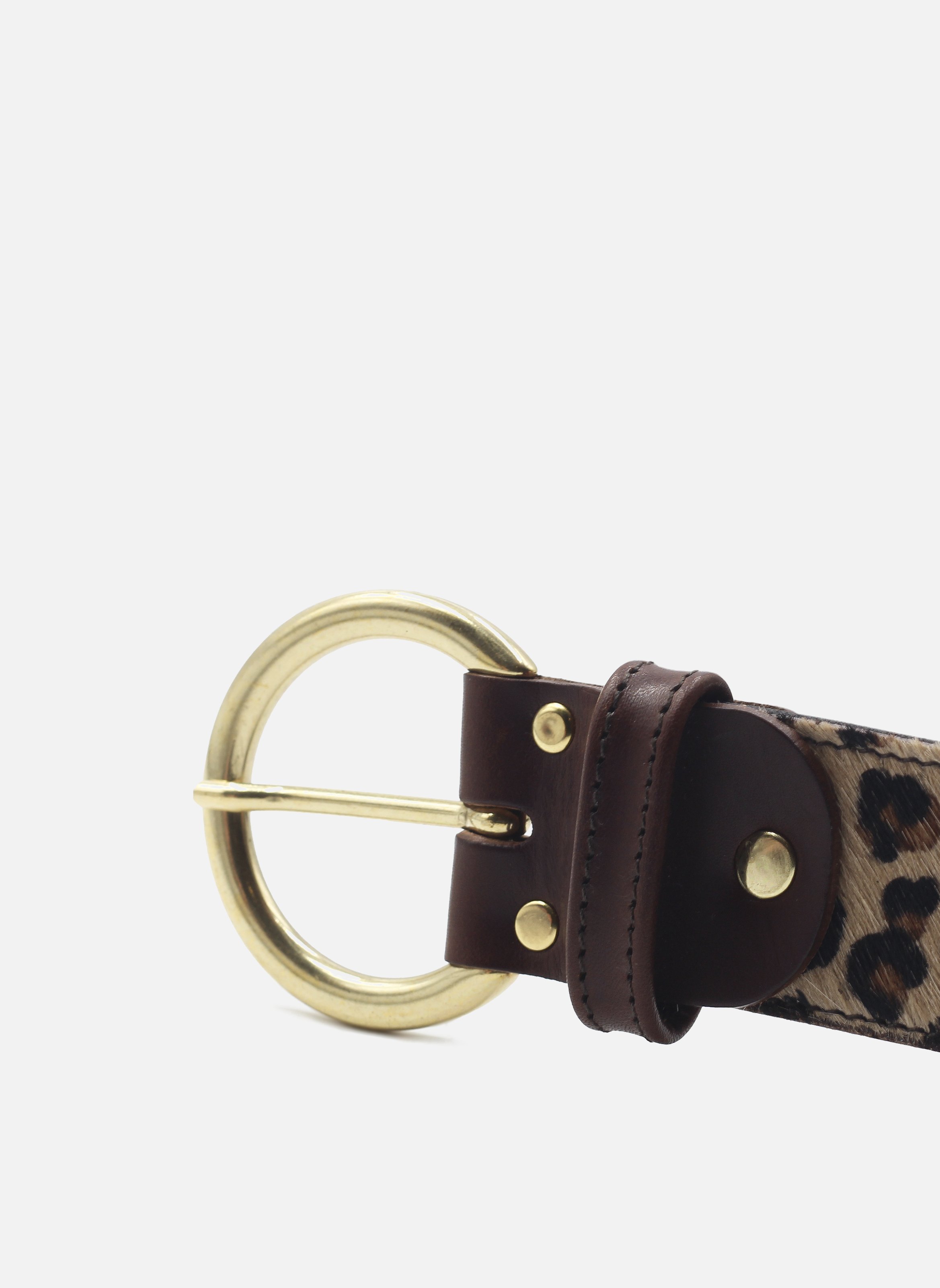 Bohemian pony leather belt JULES & JENN Multicolored