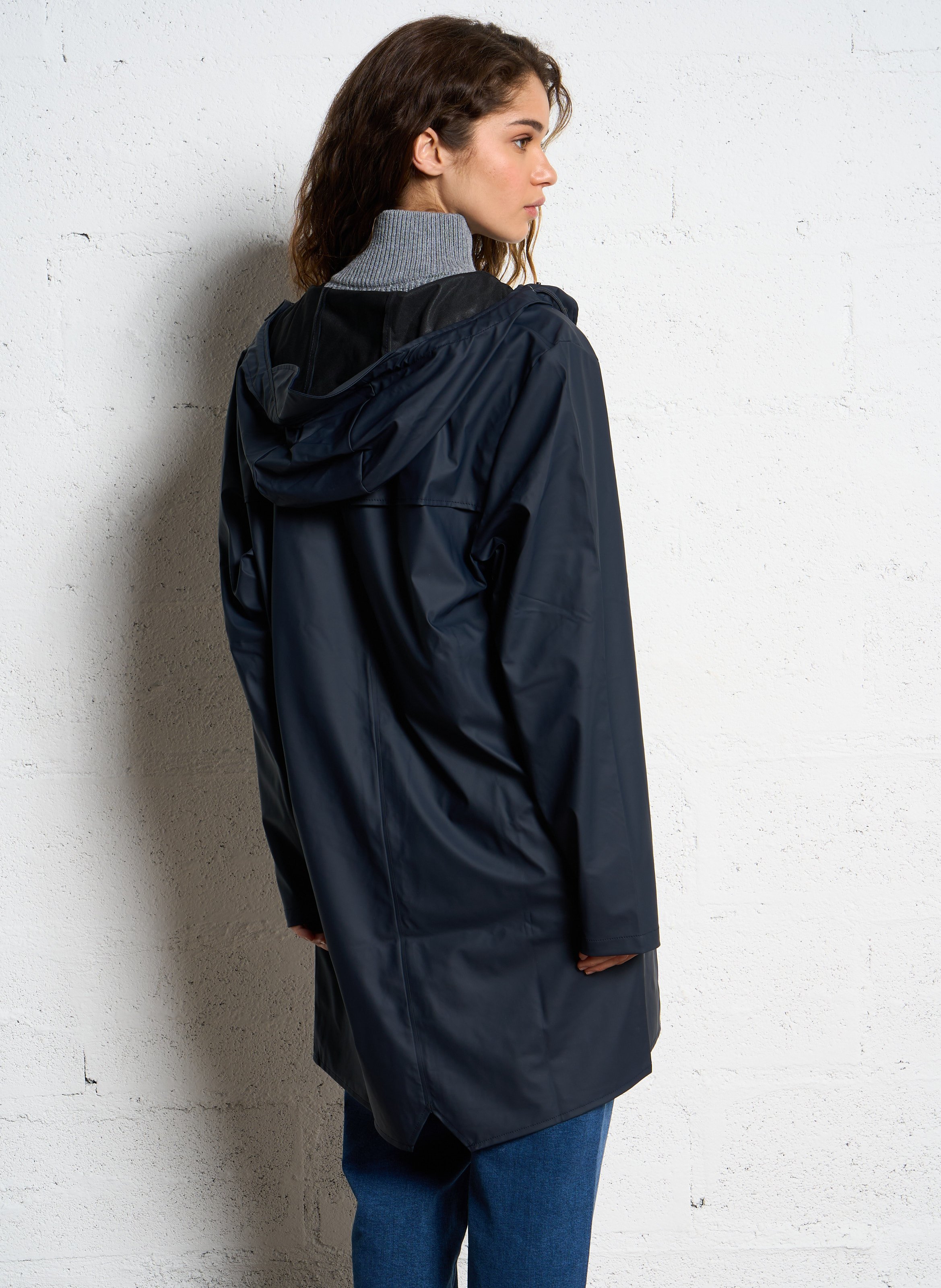 Hooded waterproof windcheater RAINS Blue