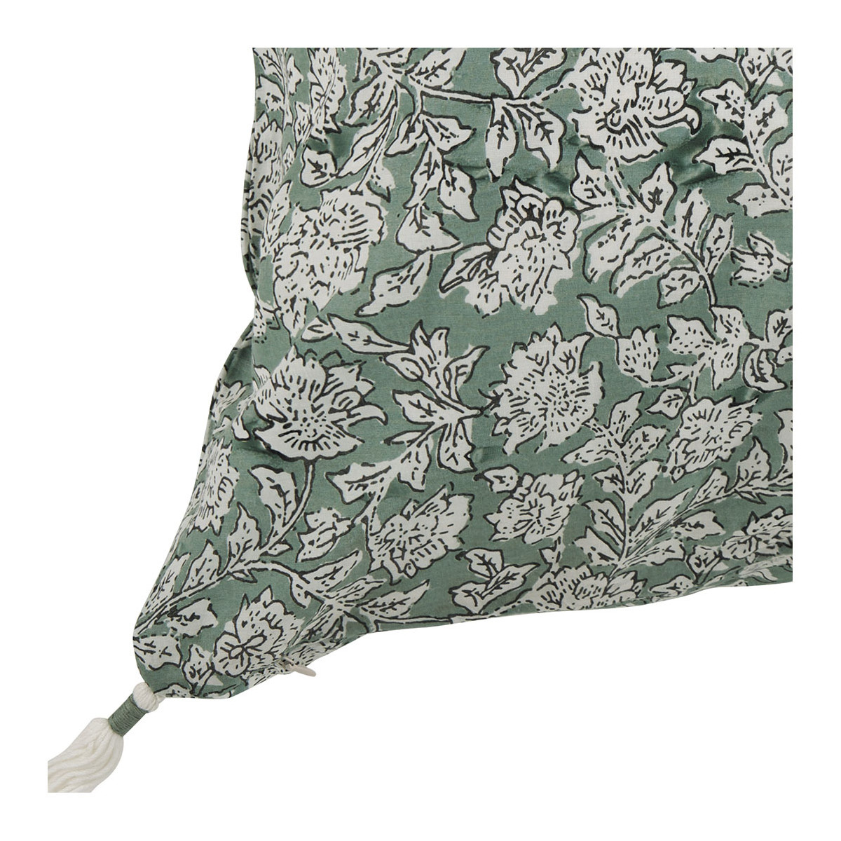 Cotton cushion cover BLANC D'IVOIRE Green