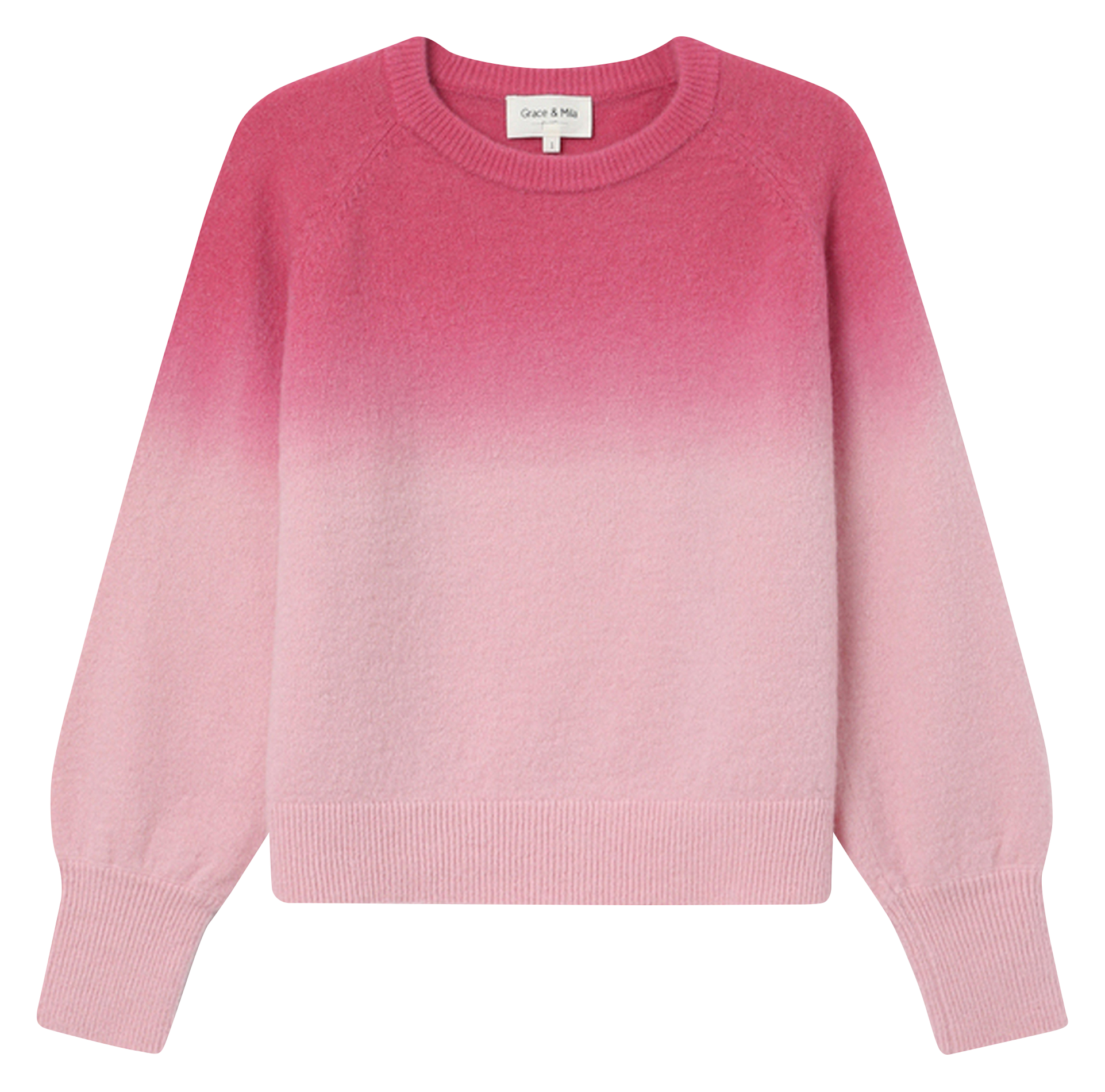 Round neck tie-dye sweater GRACE ET MILA Pink