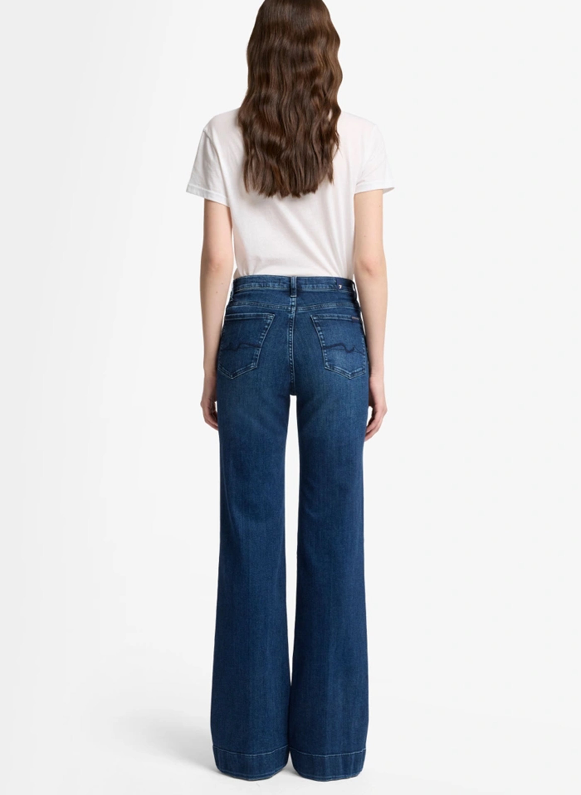 Bootcut jeans met hoge taille 7 FOR ALL MANKIND Blauw