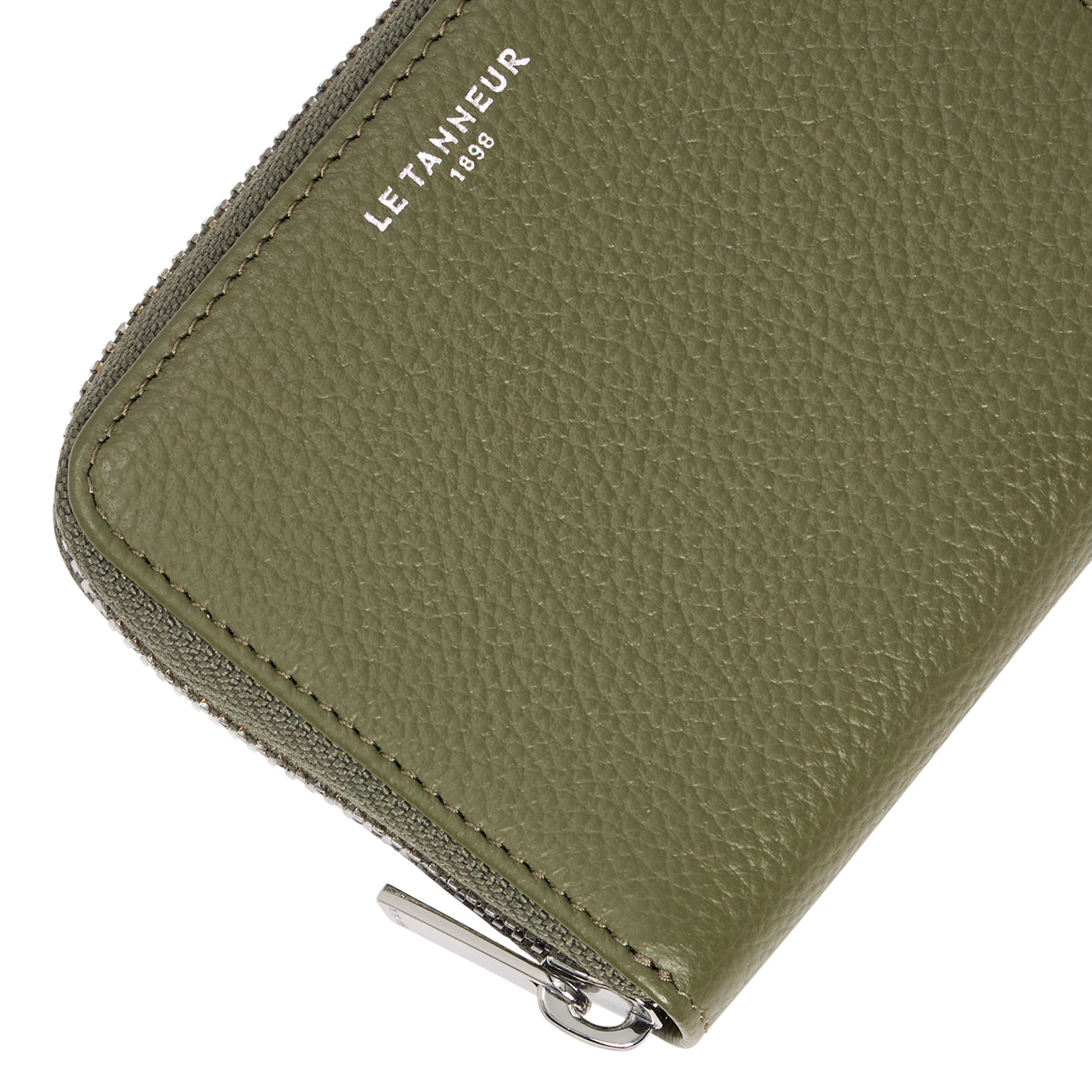 Porte-monnaie en cuir grainé LE TANNEUR Vert