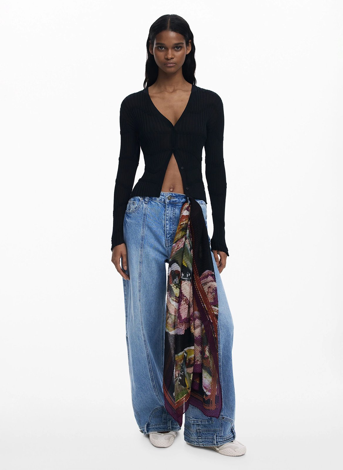 Foulard plissé imprimé DESIGUAL Rouge