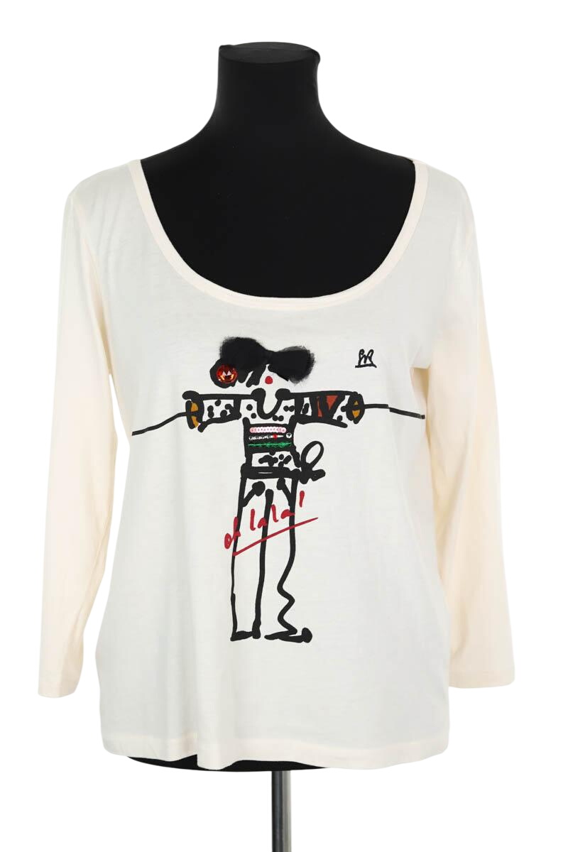 Cotton T-shirt SONIA RYKIEL - Seconde Main Beige