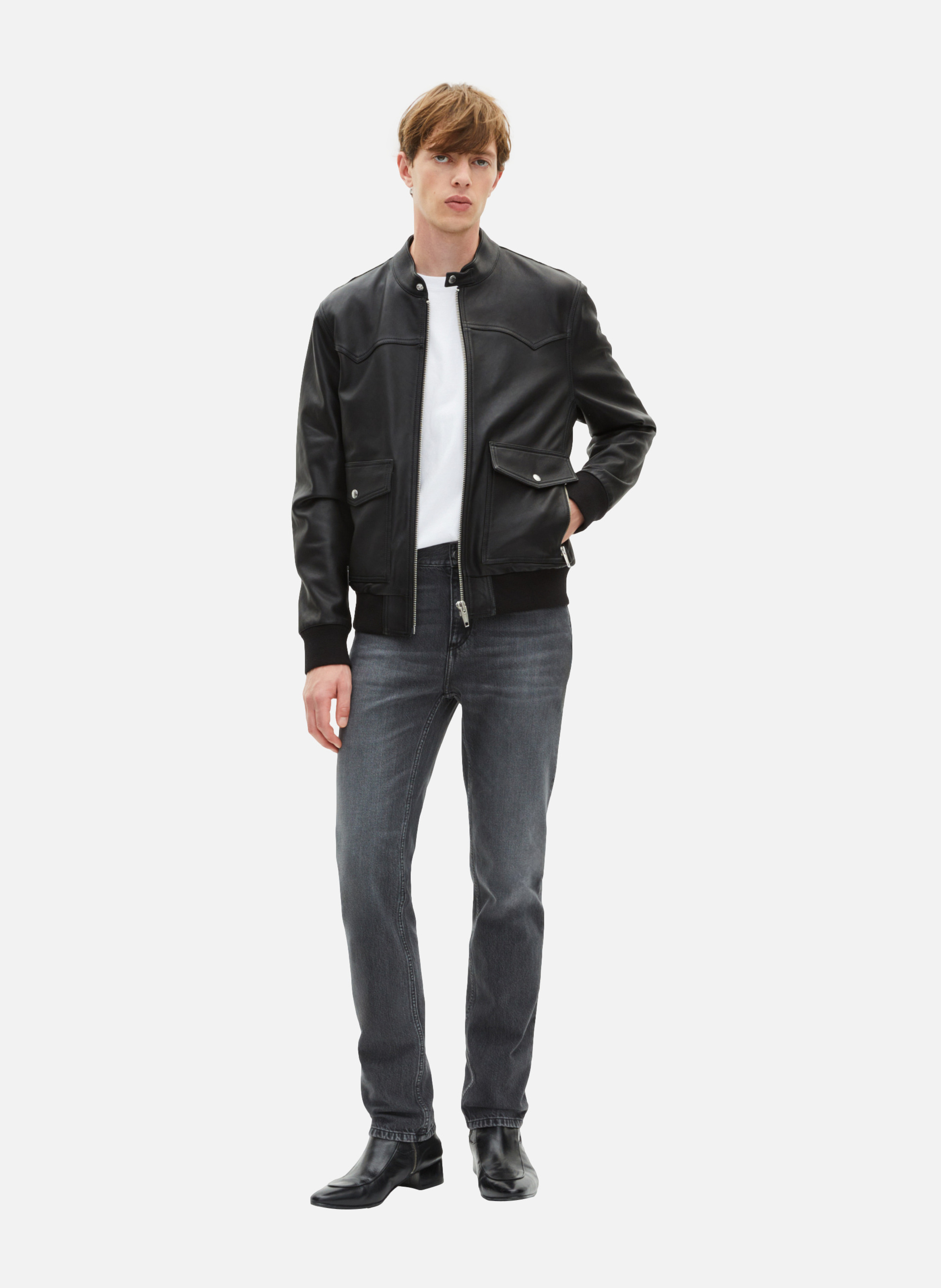 Bengale suede zipped jacket THE KOOPLES Black