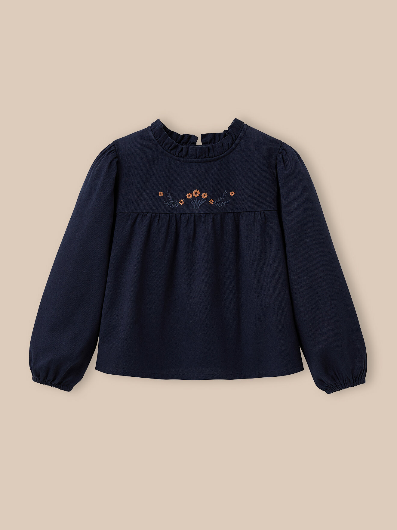 Embroidered blouse CYRILLUS Blue