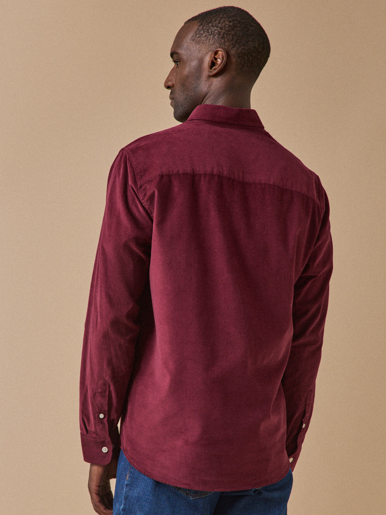 Contemporary cut velvet shirt CYRILLUS Red