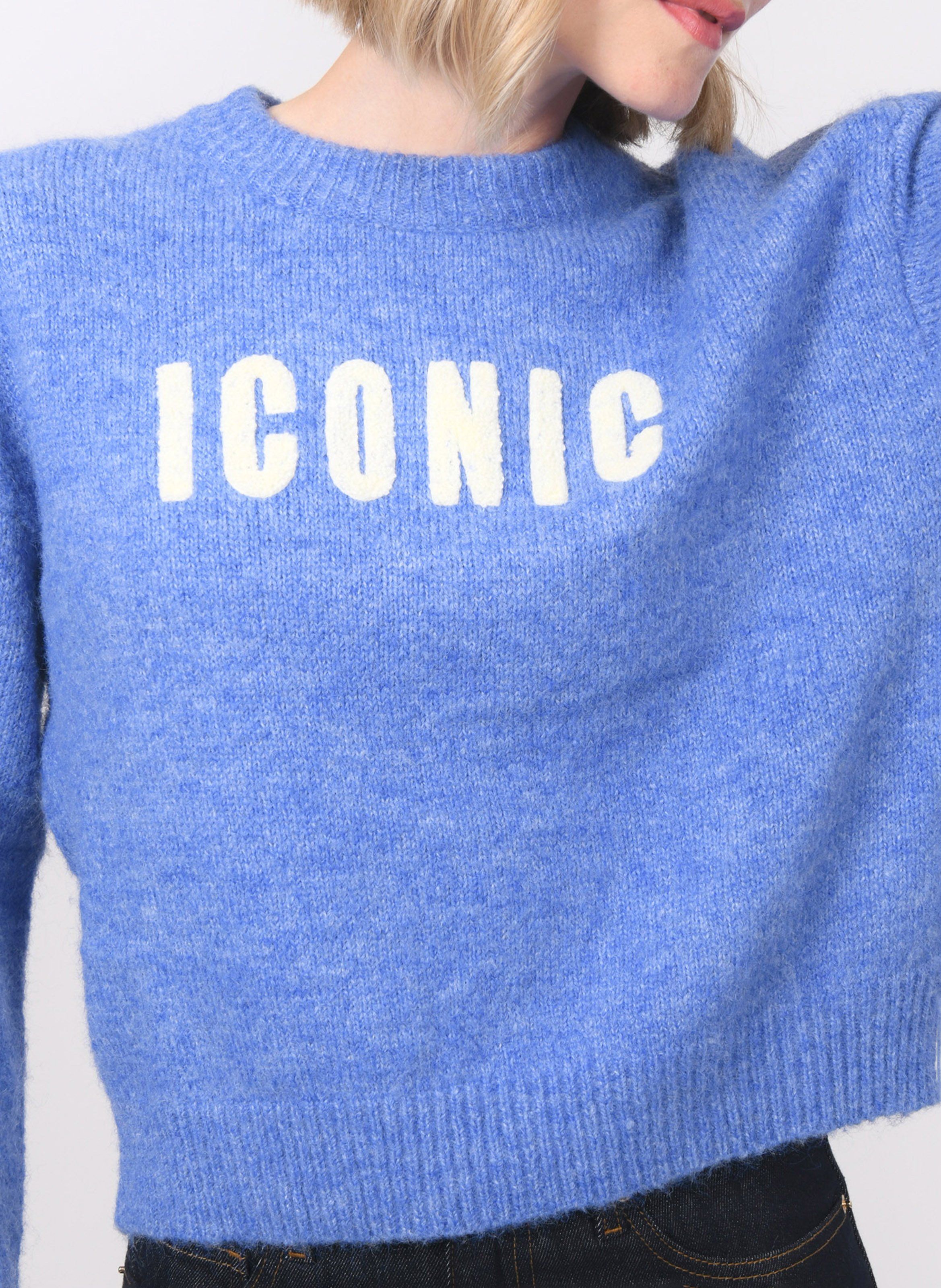 Pull oversize col rond KOOKAI Bleu