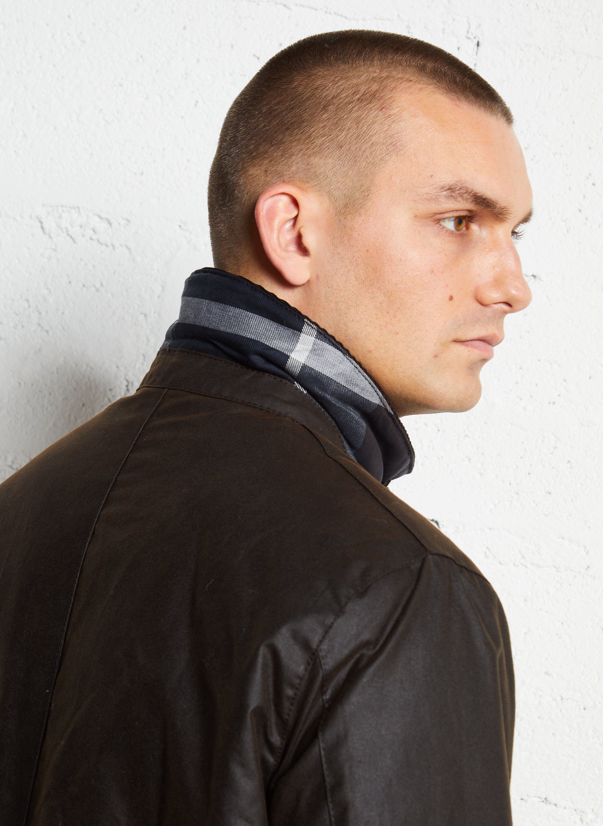 Jas van katoen met klassieke kraag BARBOUR Bruin