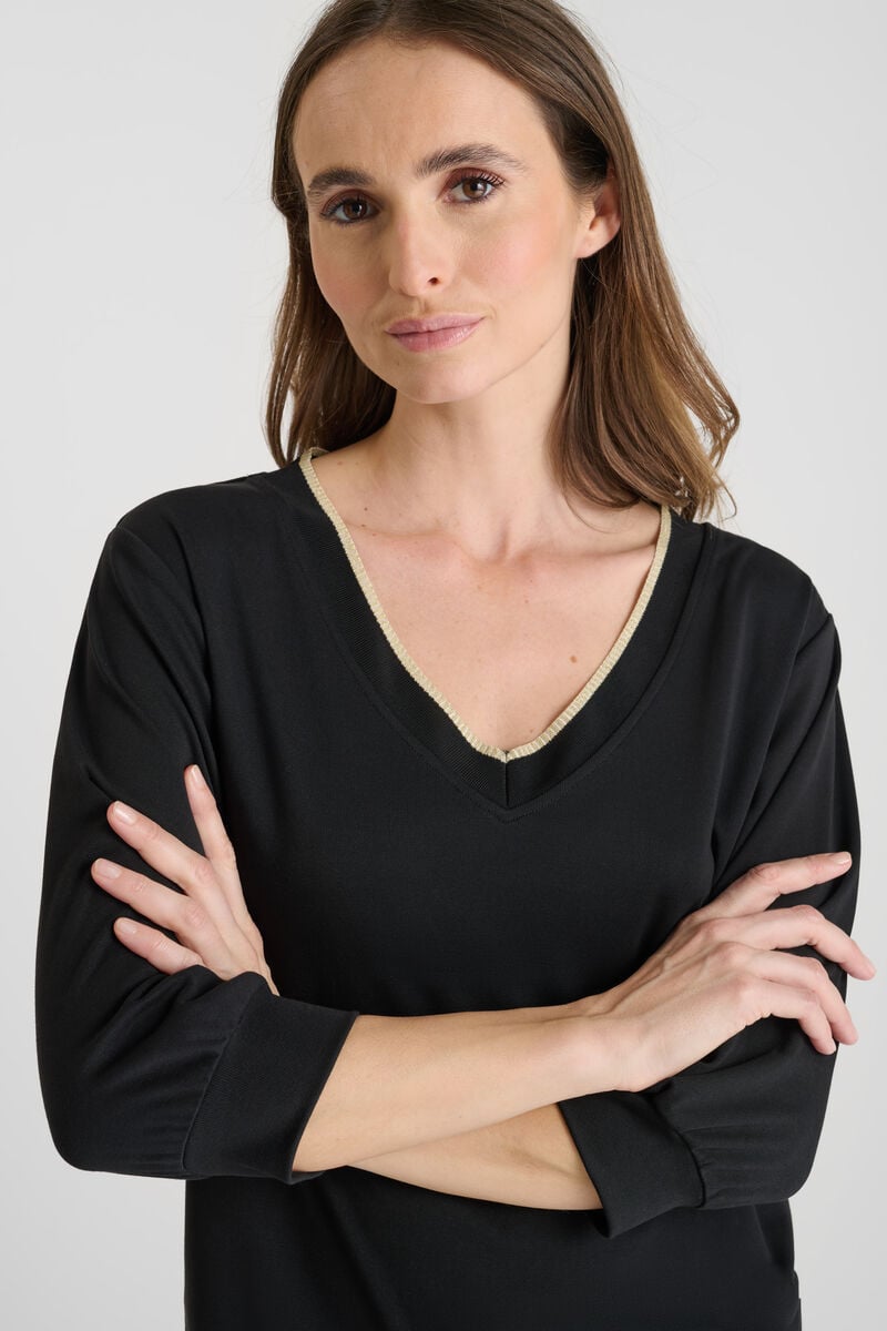 Tommy Badge T-shirt LE TEMPS DES CERISES Black