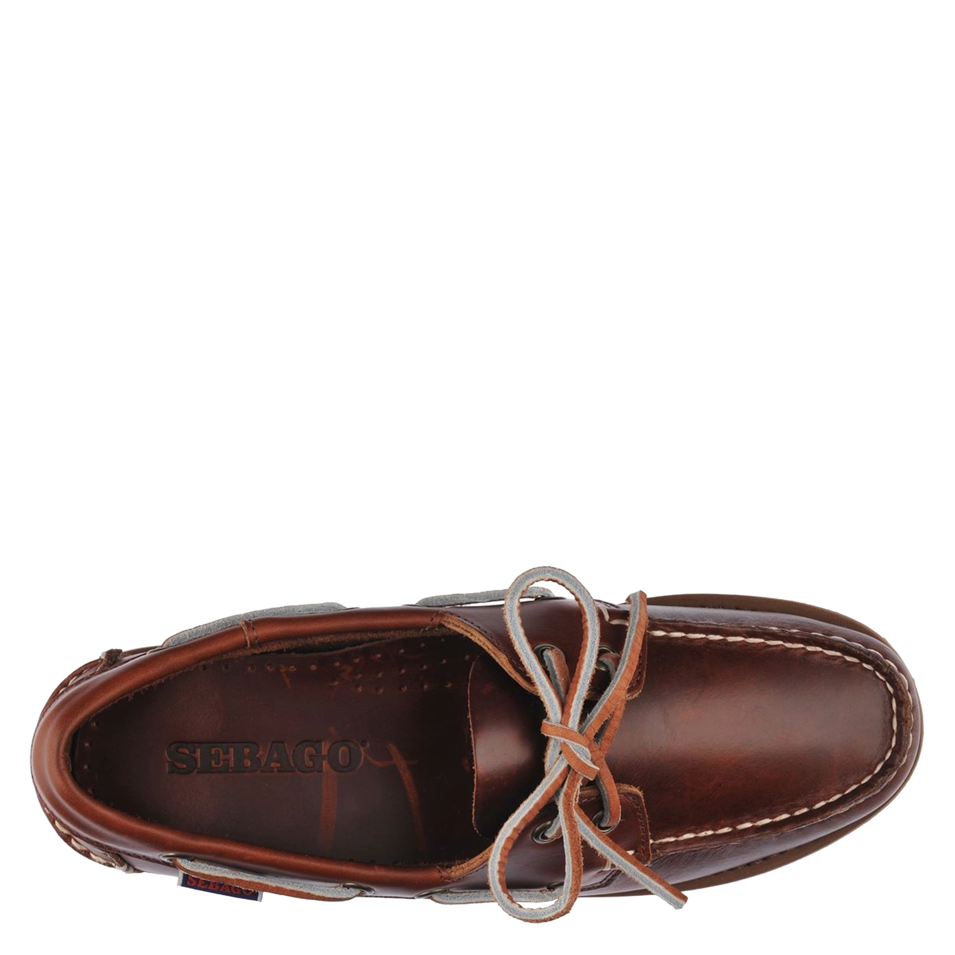 Leren instappers met veters SEBAGO Bruin