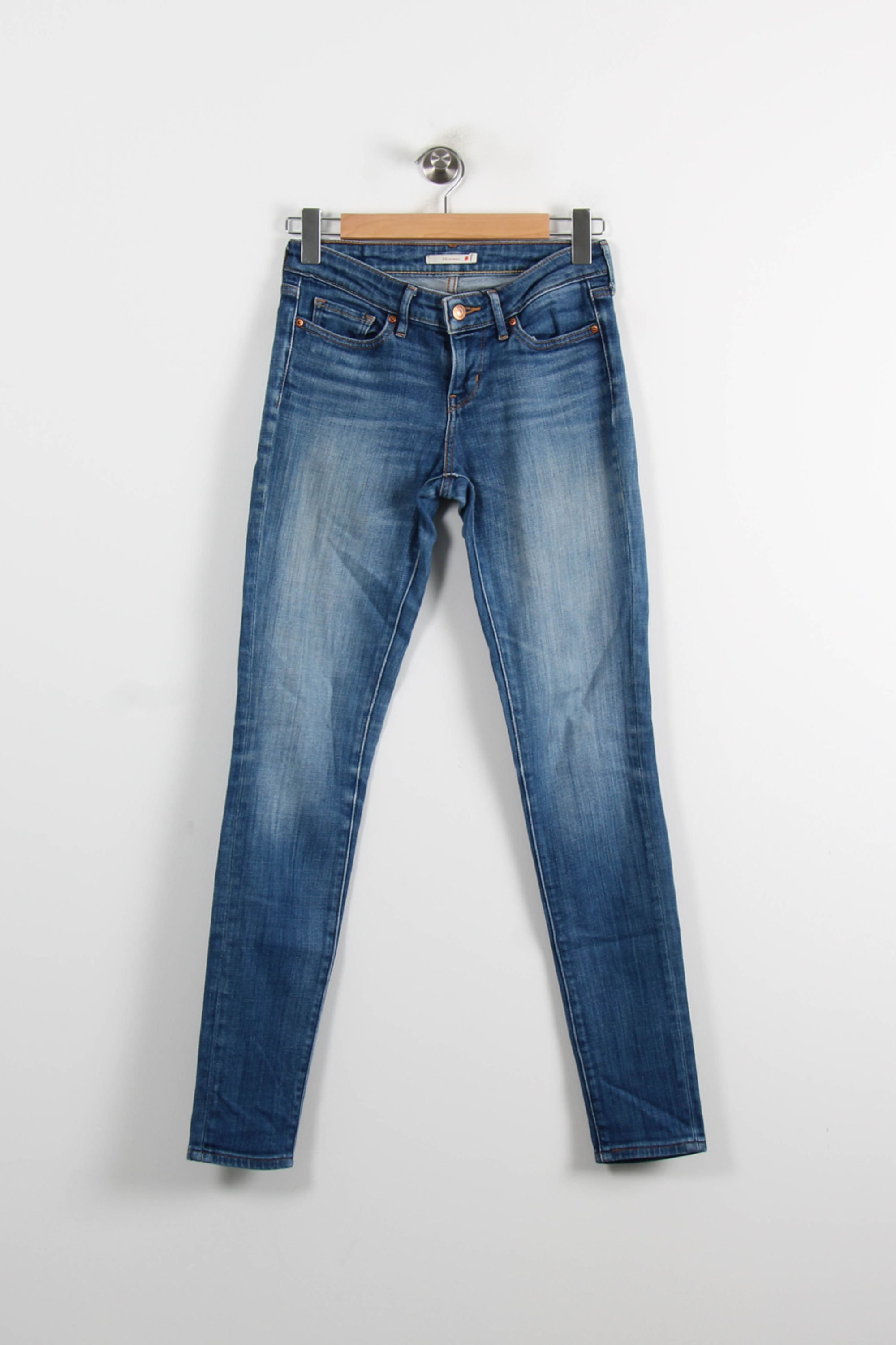 Cropped slim jeans with studs LEVI'S - Seconde main Blue
