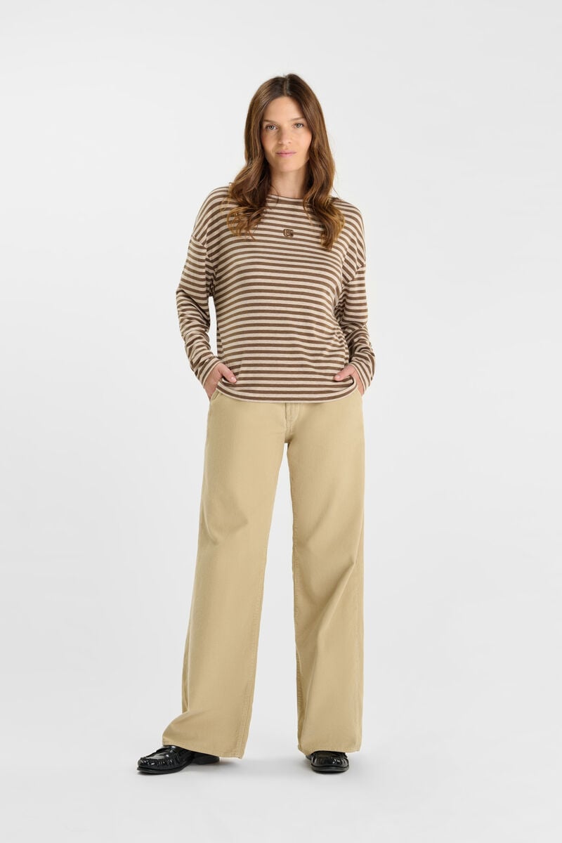 Tommy Badge T-shirt LE TEMPS DES CERISES Brown