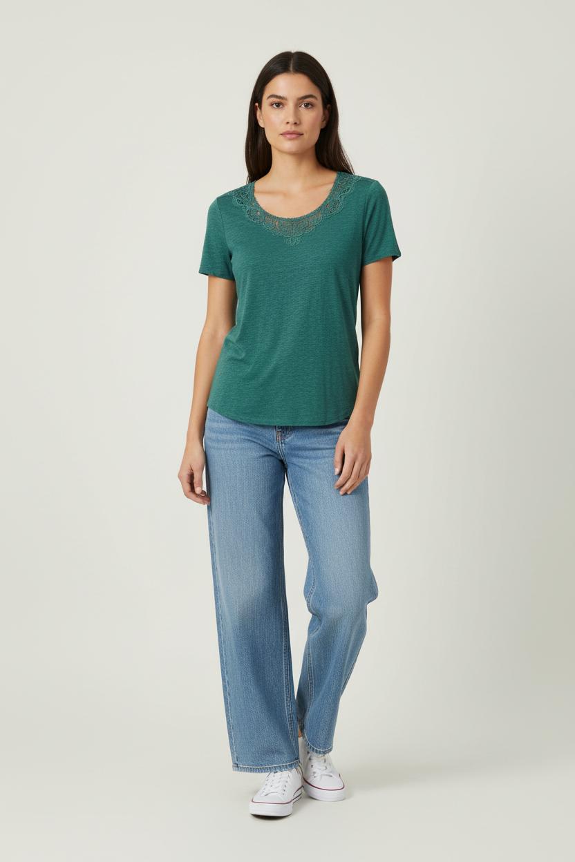 Tommy Badge T-shirt SEZANE - Seconde main Green
