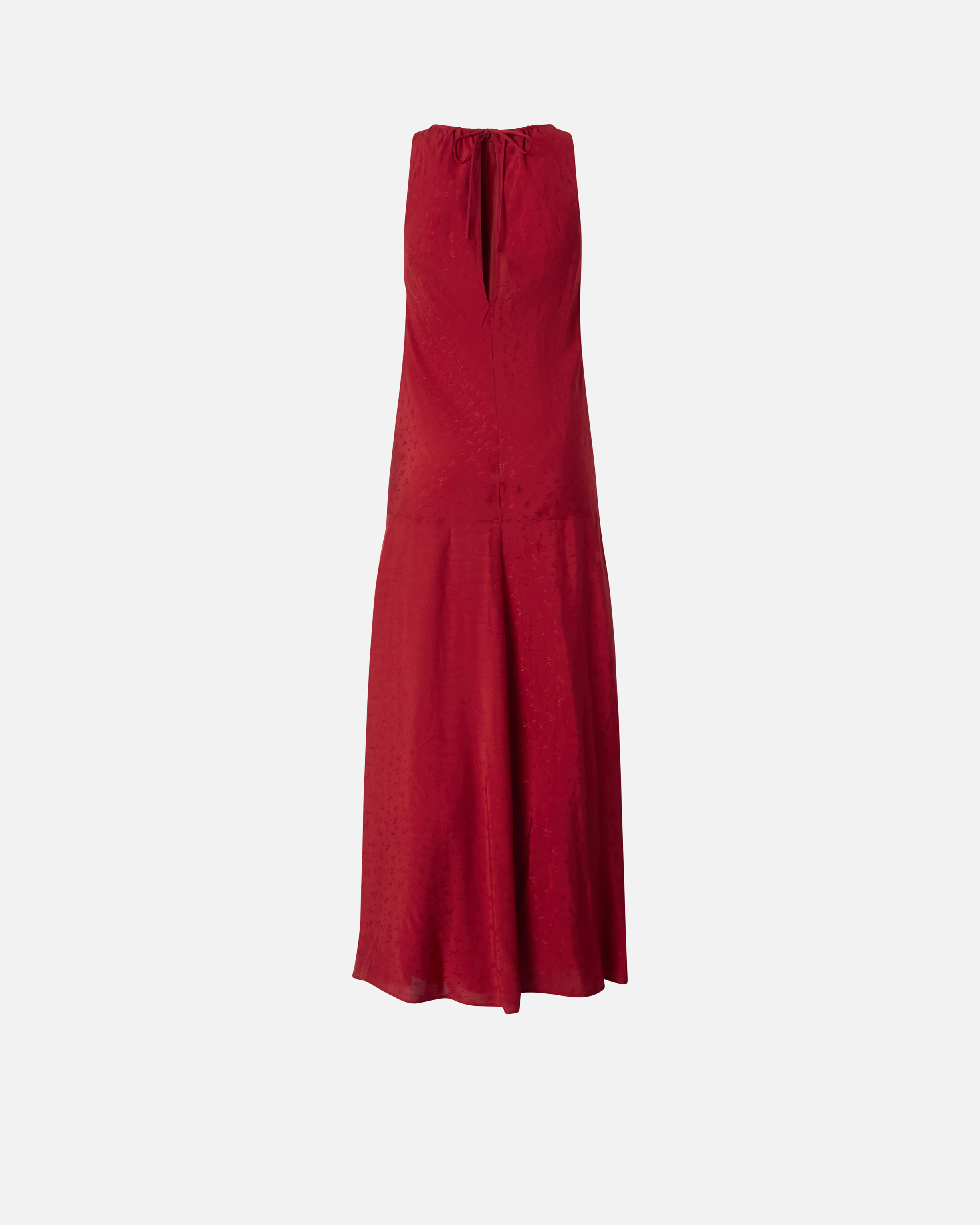 Long viscose jacquard dress PINKO Red