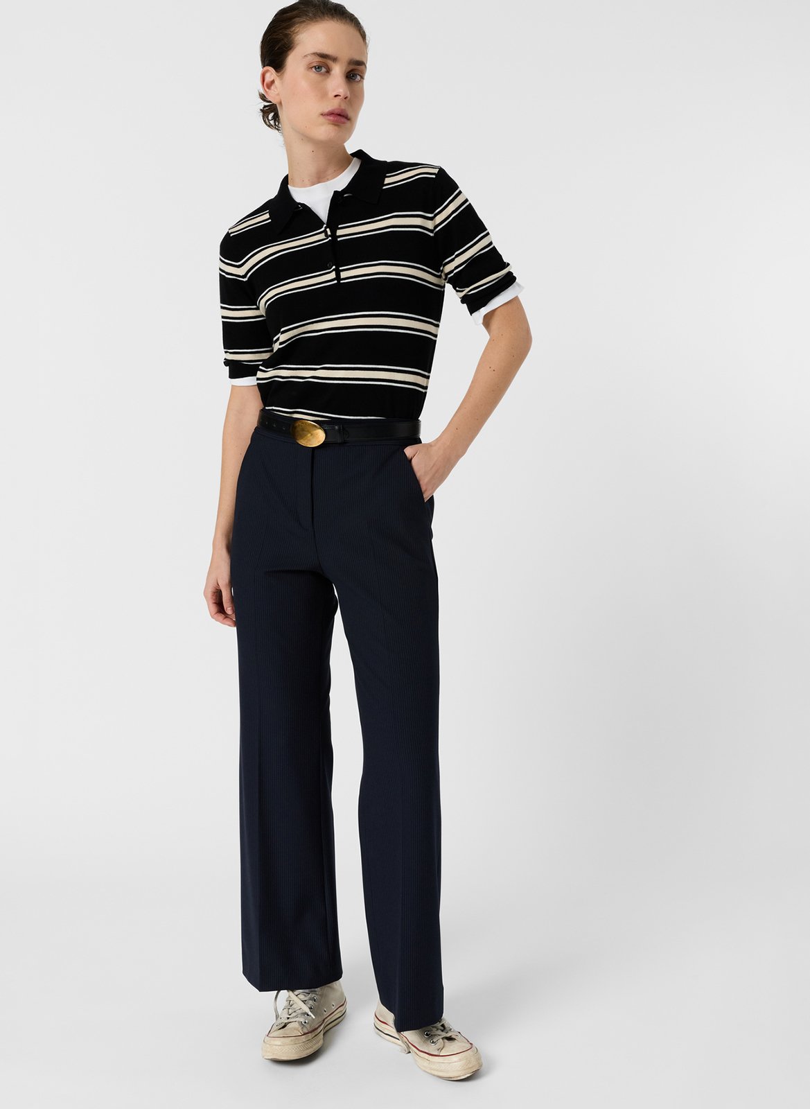 Pantalon de tailleur droit GERARD DAREL Bleu