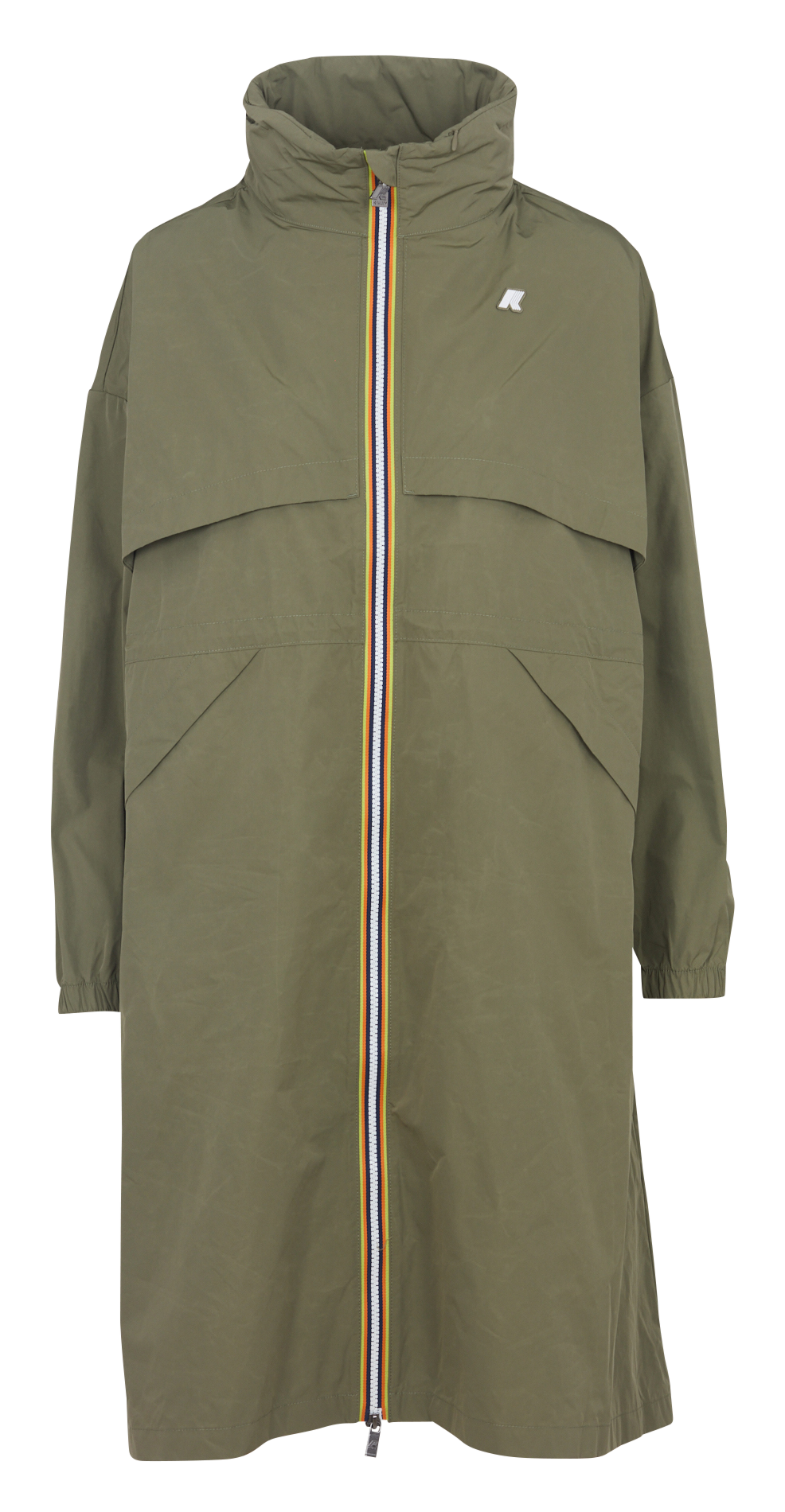 Imperméable col montant K-WAY Vert
