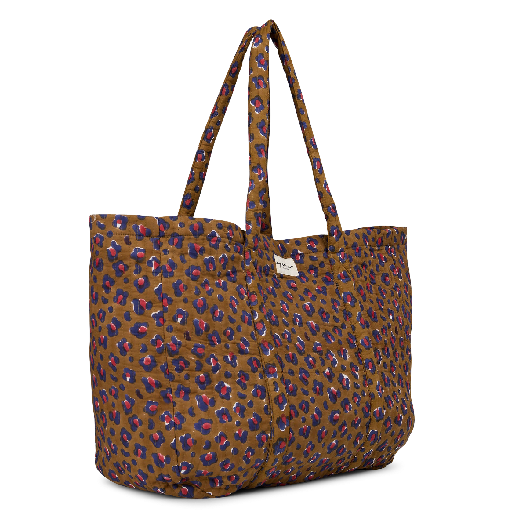 Sac cabas imprimé en coton matelassé APACHES COLLECTIONS Rouge