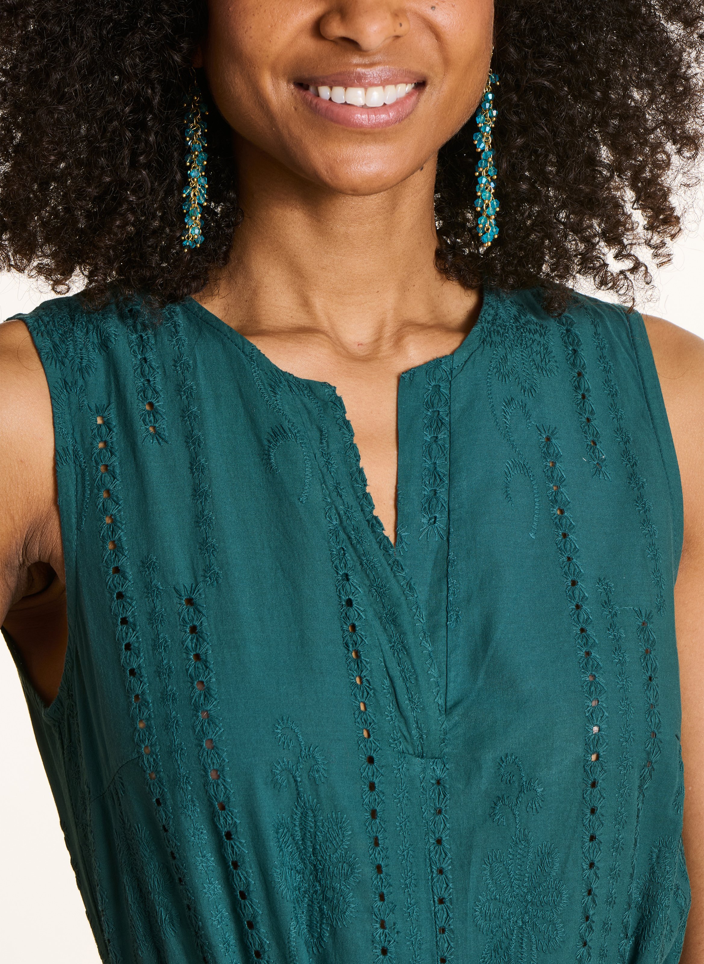 Combinaison large en coton LA FEE MARABOUTEE Vert