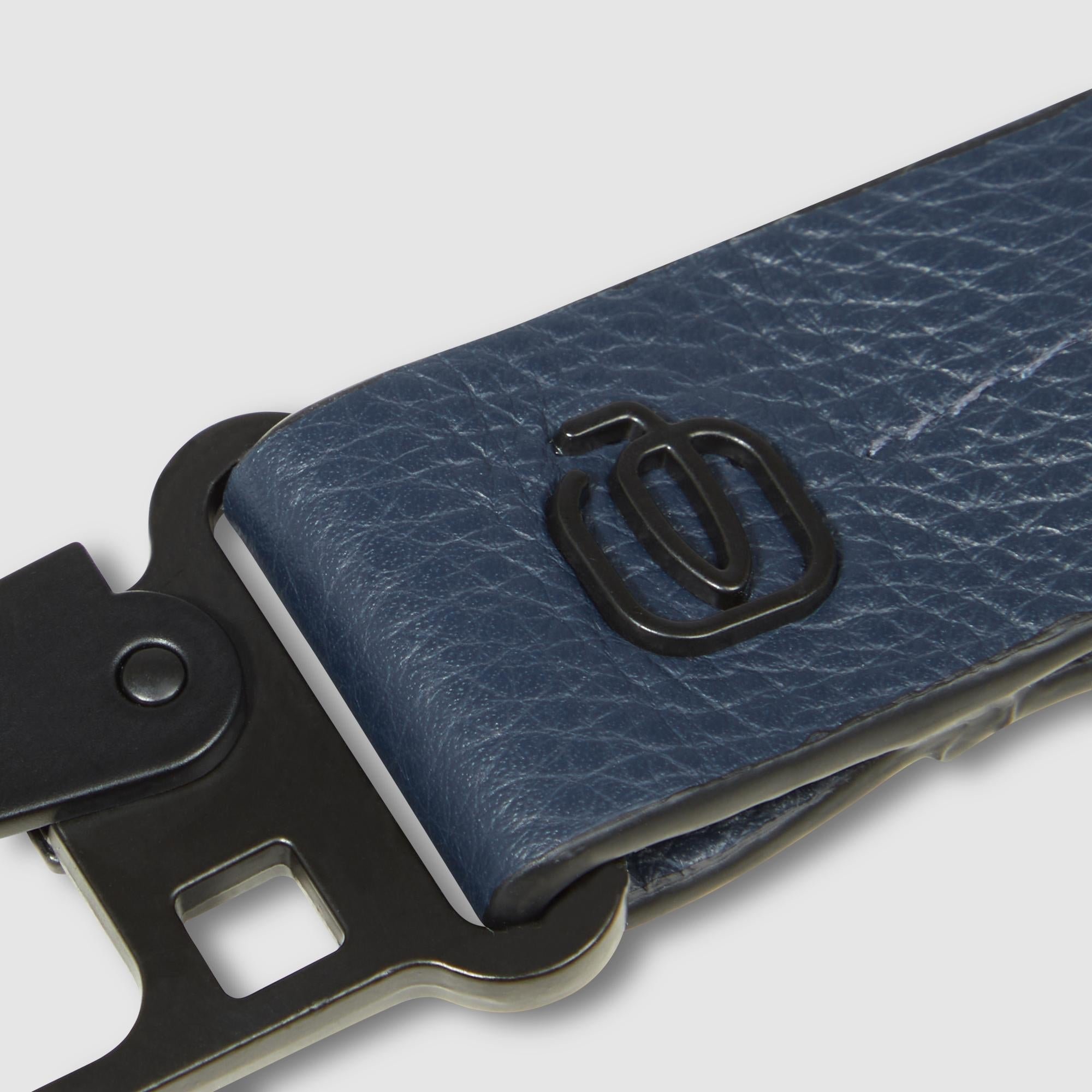 Asia leather keyring PIQUADRO Blue