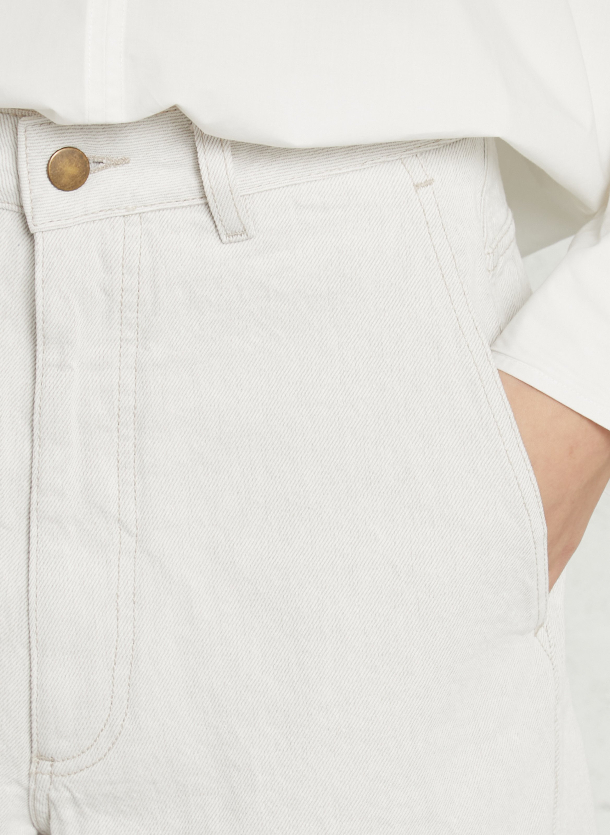 Weite Hose aus Bio-Baumwolle SOEUR Beige