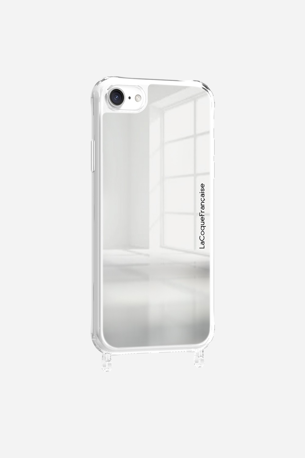 Mirror phone case with rings for iphone 7 / 8 / se2020 / se2022 LA COQUE FRANCAISE Silver
