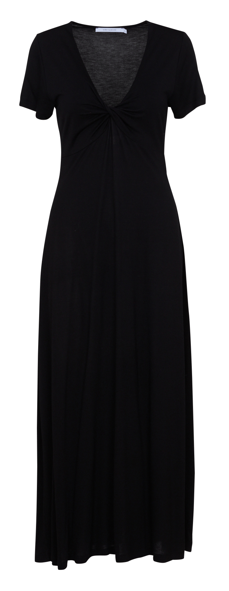 Roe longue droite col V LA FEE MARABOUTEE Noir