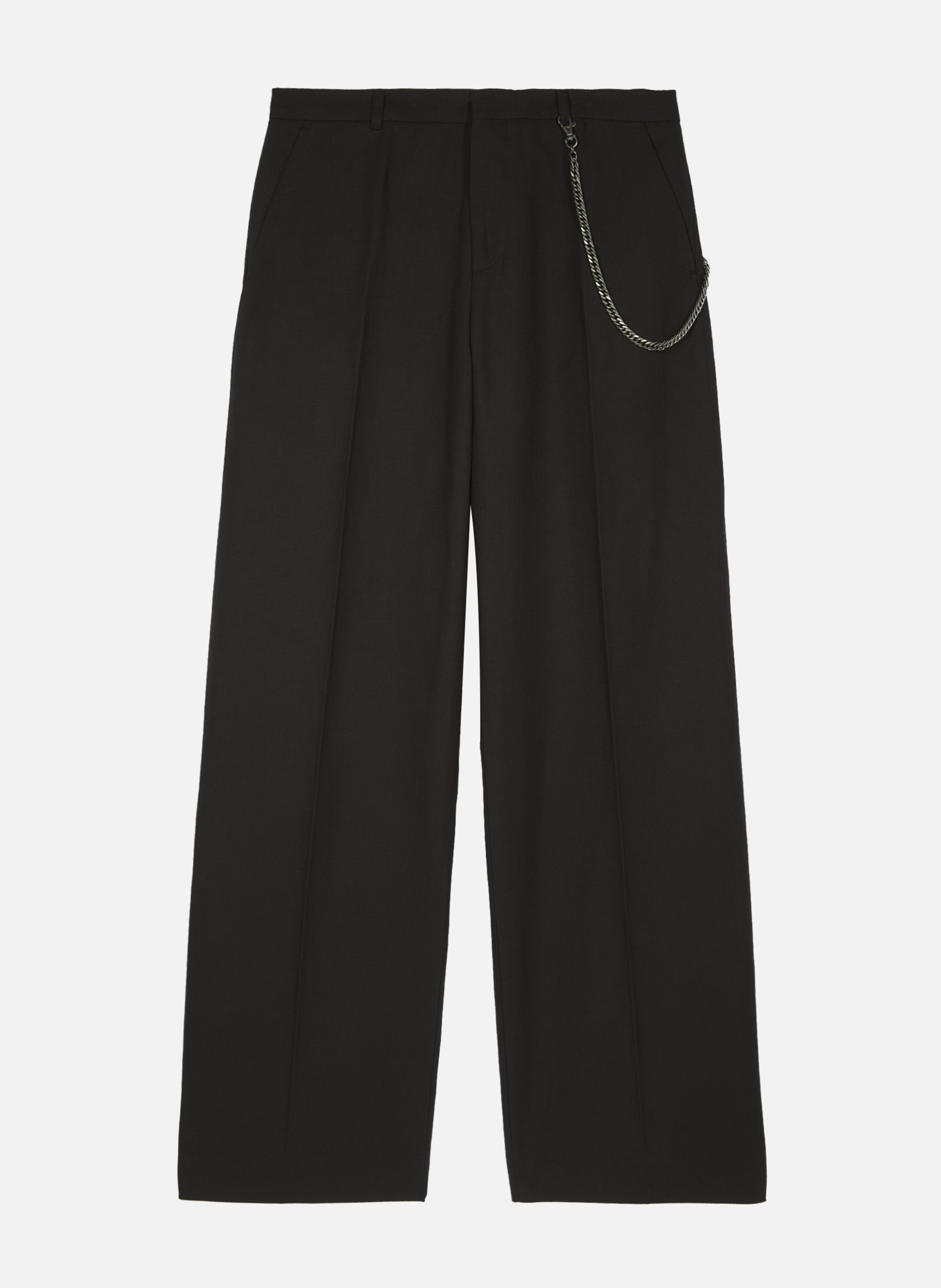 Wide-leg chain trousers THE KOOPLES Black