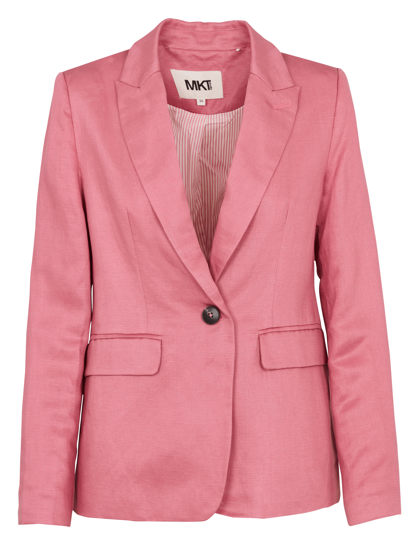 Recht jasje met reverskraag MKT Roze