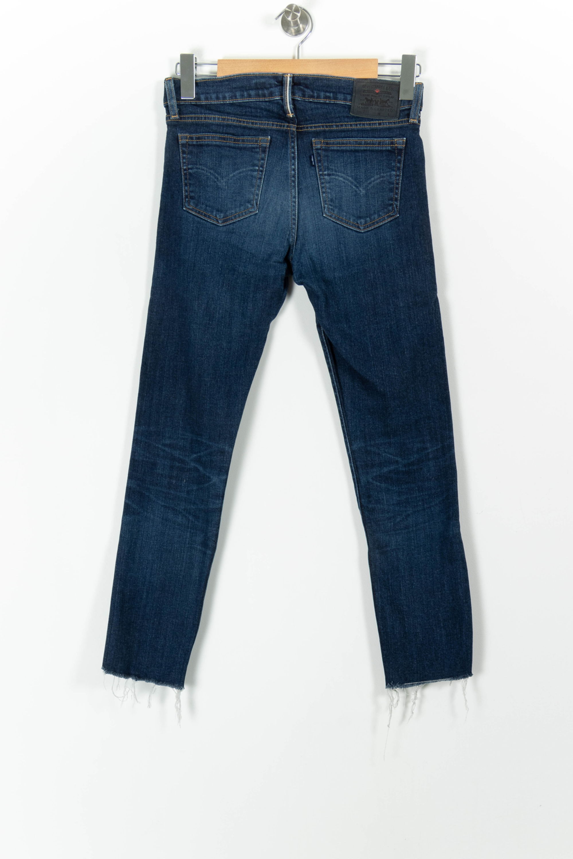 Cropped slim jeans with studs LEVI'S - Seconde main Blue