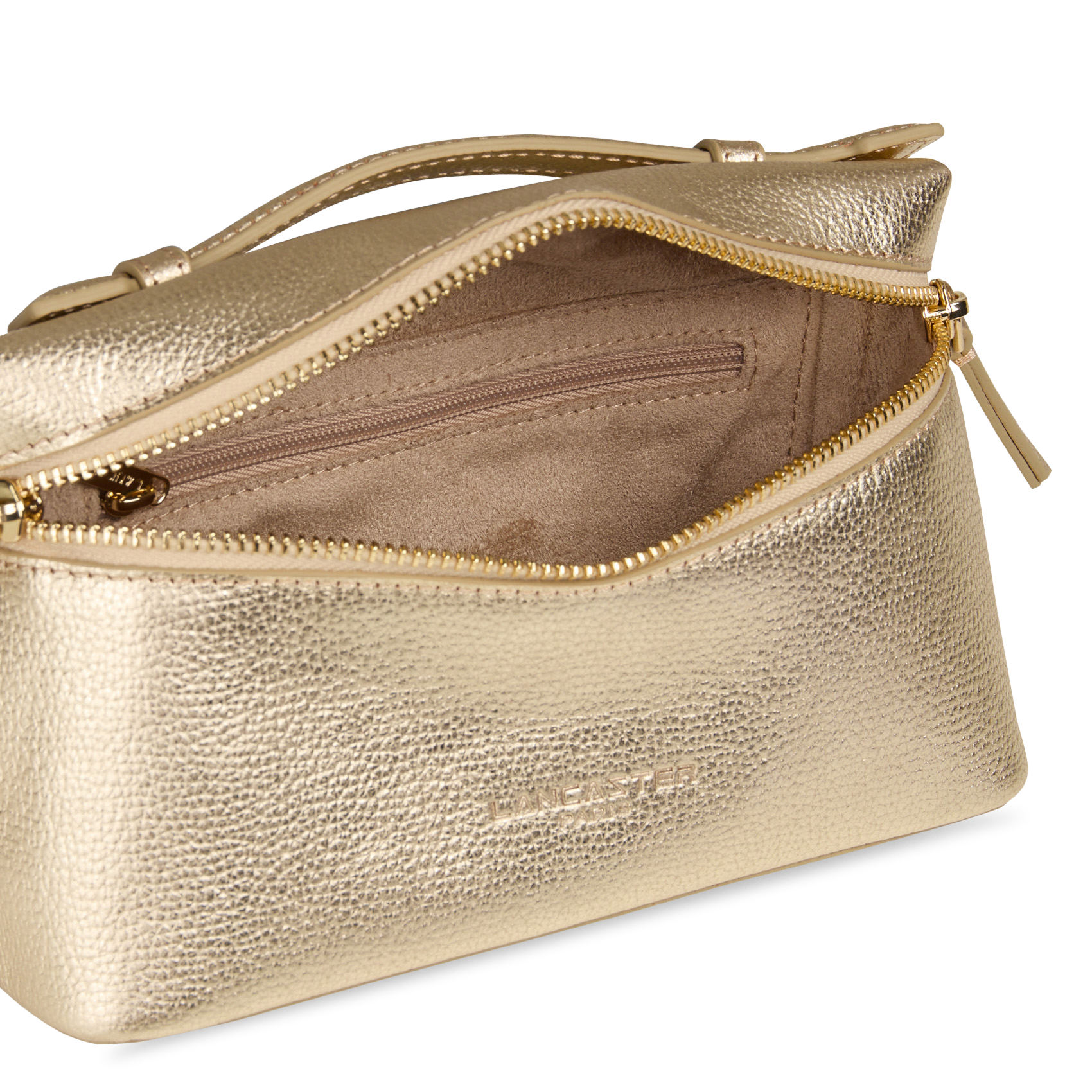 Leren clutch LANCASTER PARIS Goudkleurig