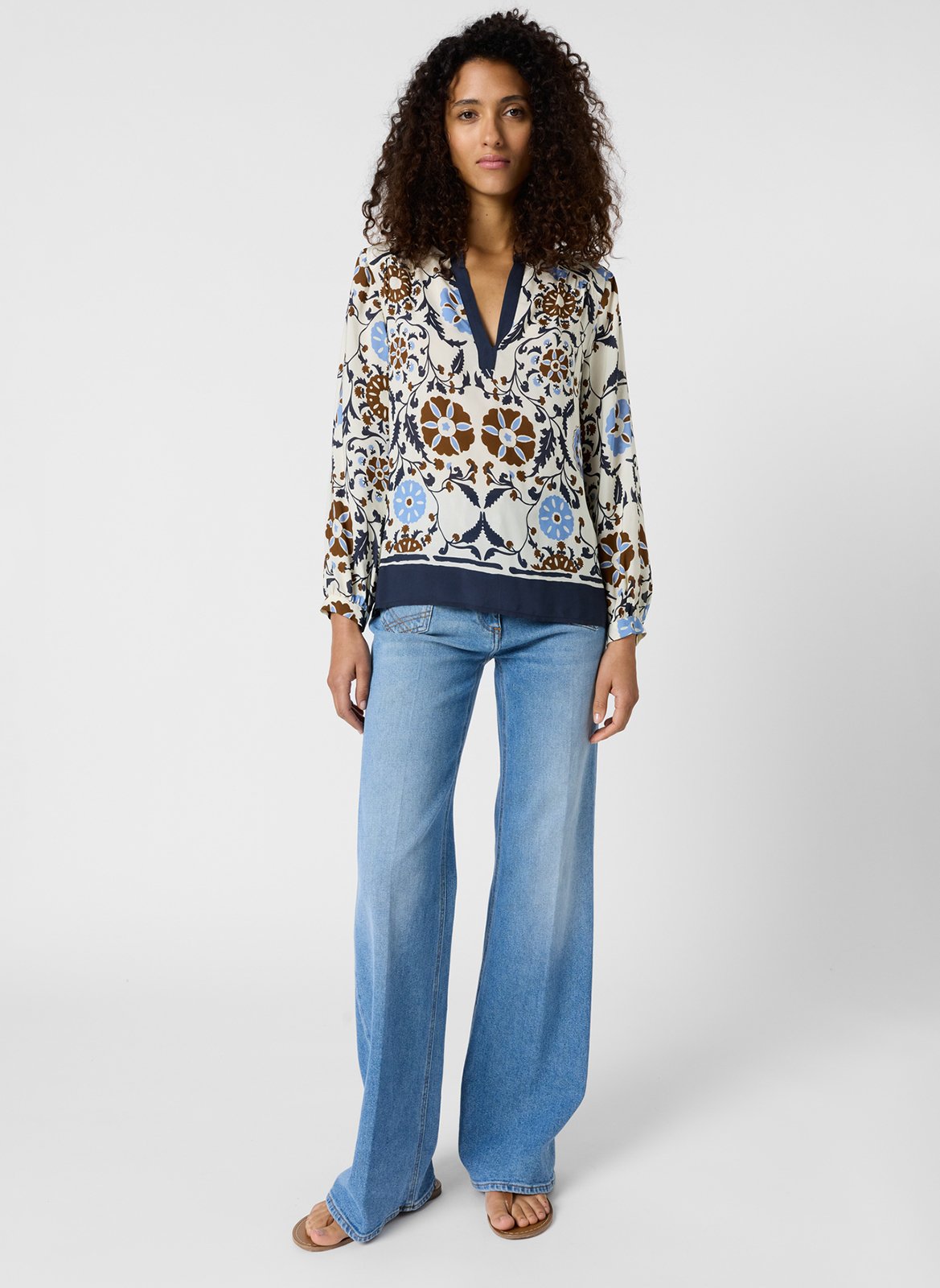 Blouse droite imprimée GERARD DAREL Beige