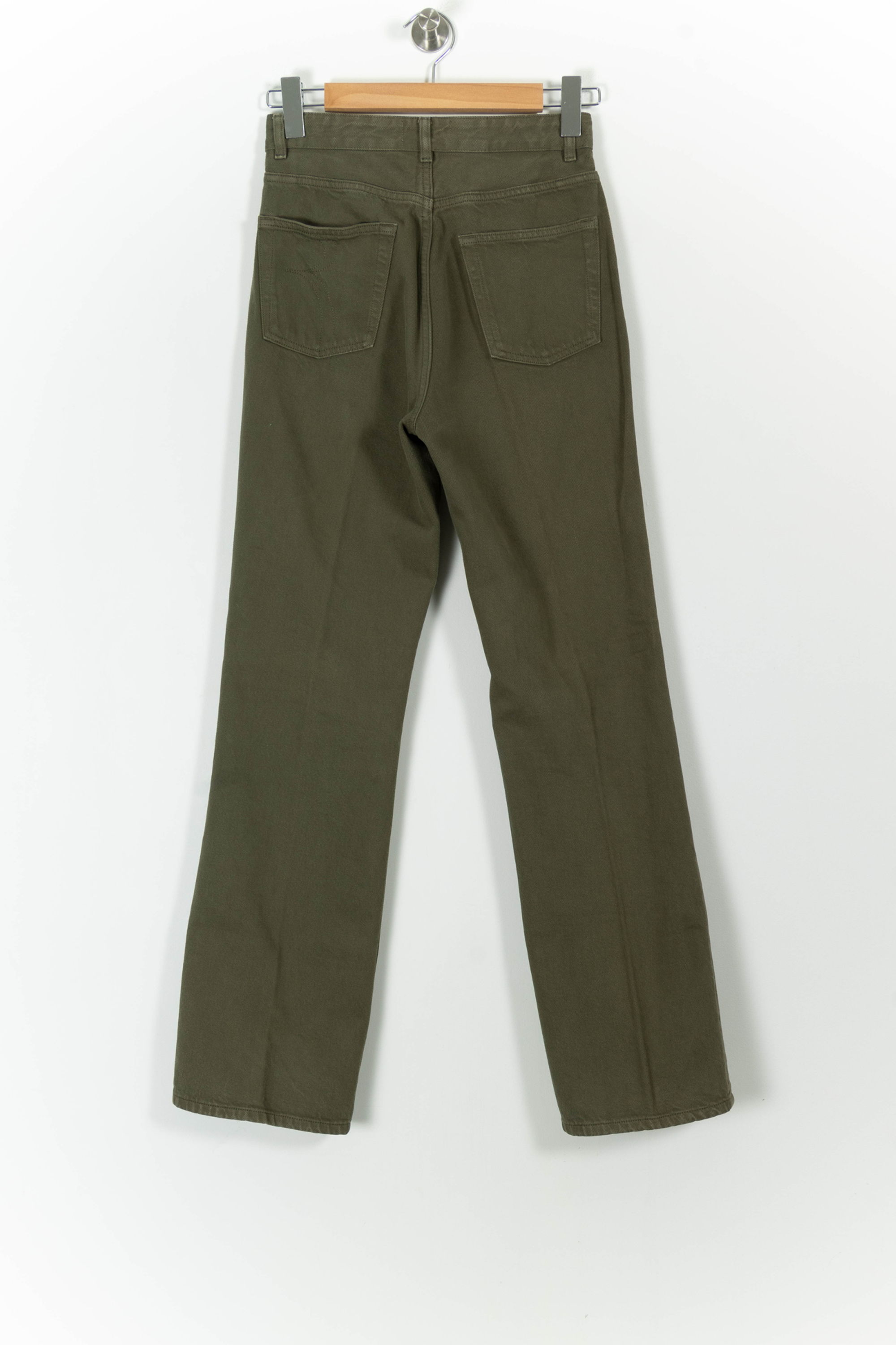 Cropped slim jeans with studs ROUJE - Seconde Main Green