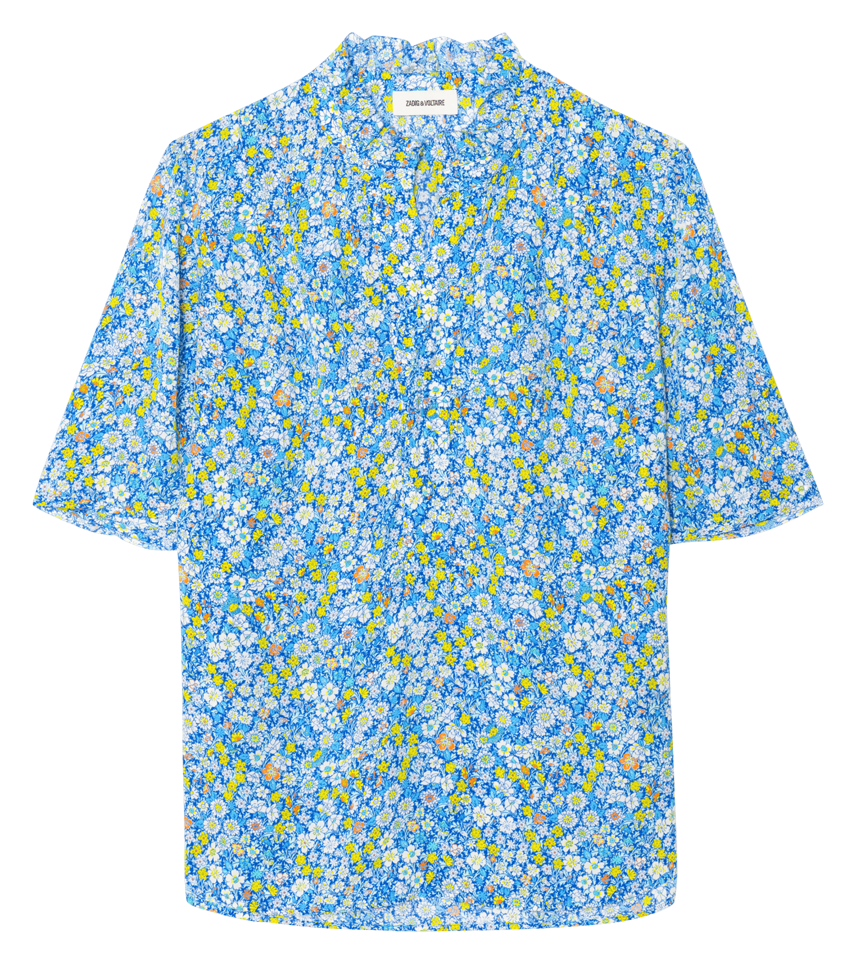 Ruffled high-neck blouse ZADIG&VOLTAIRE Yellow