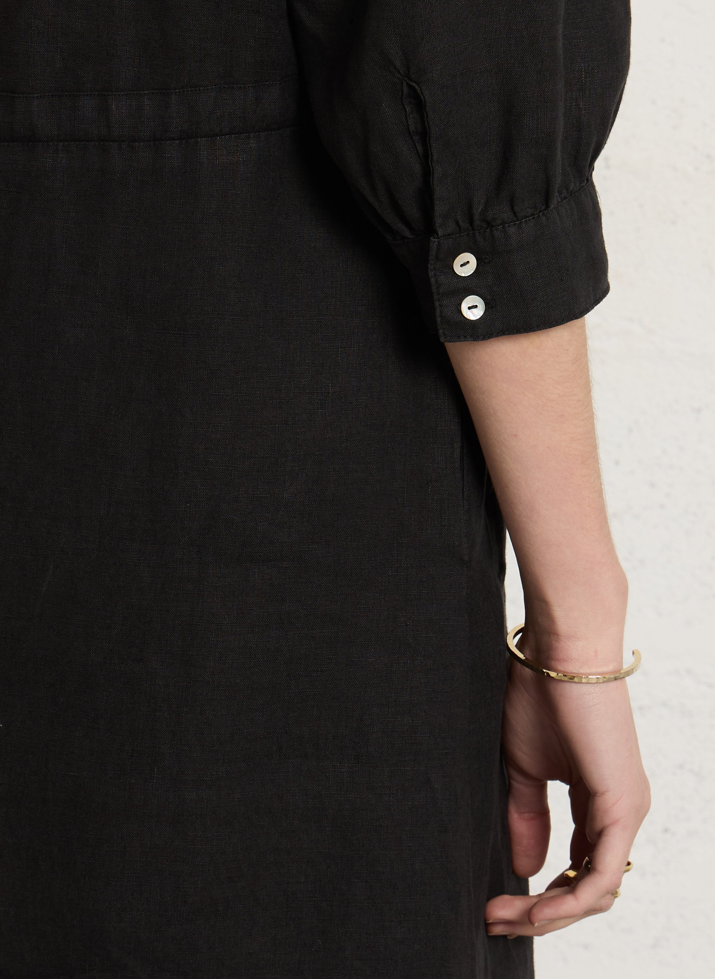 Robe longue ample en lin SUD EXPRESS Noir
