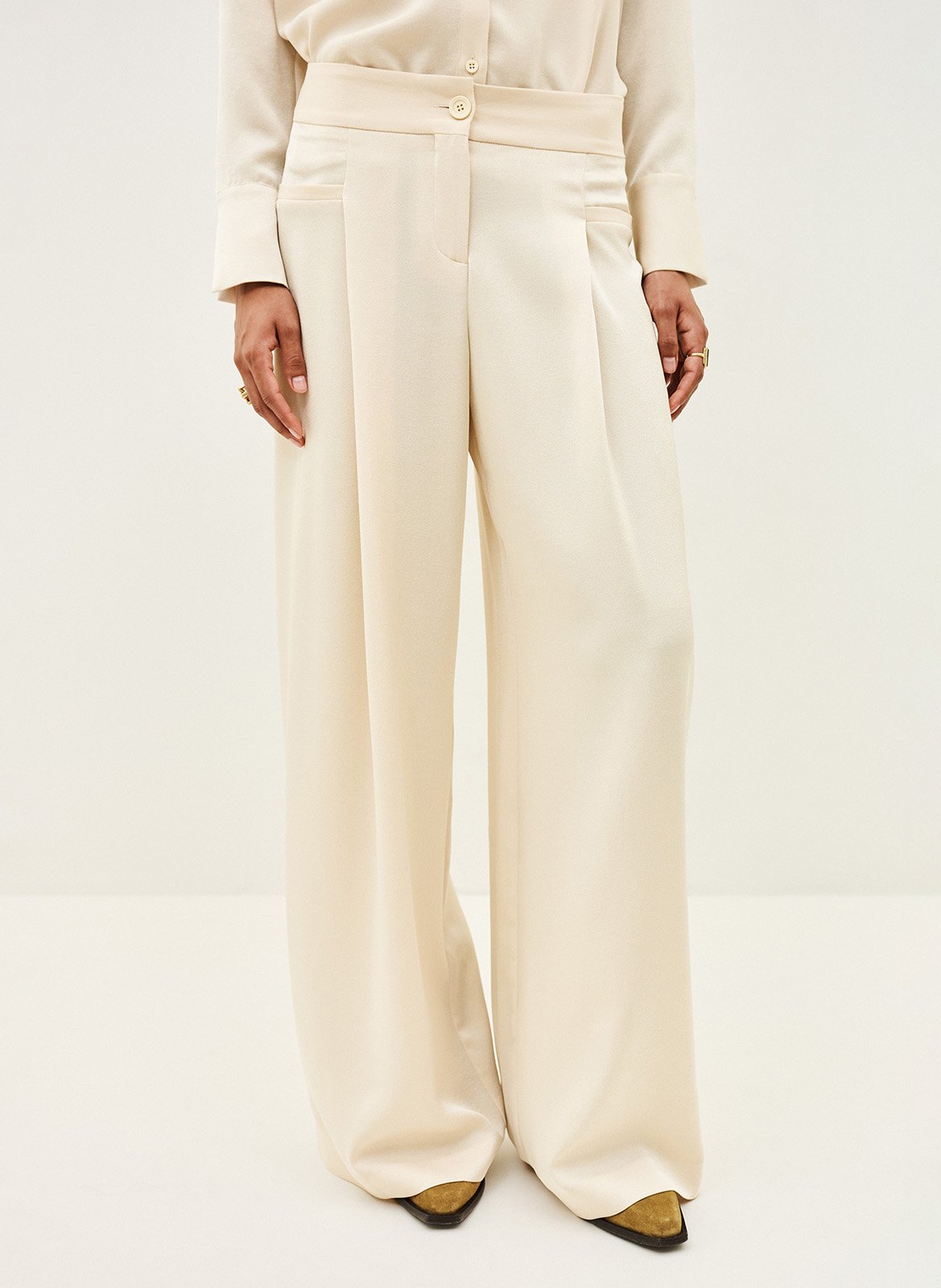 Pantalon droit fluide  BA&SH Beige