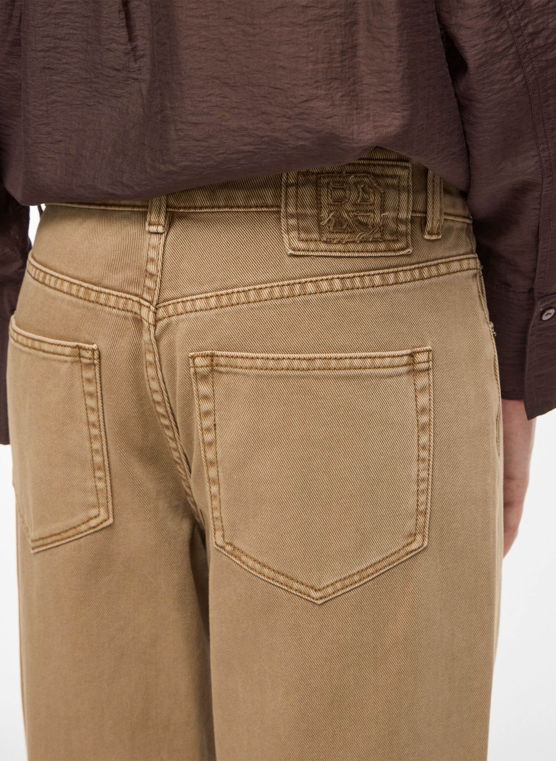 Wide high-waisted plain jeans ROUGE EDIT Golden