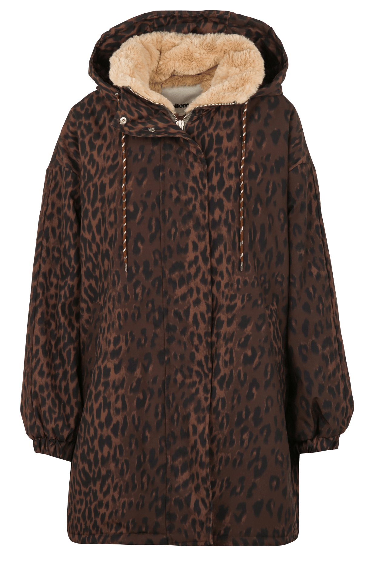 Oversized high neck printed puffer coat BELLEROSE Multicolored