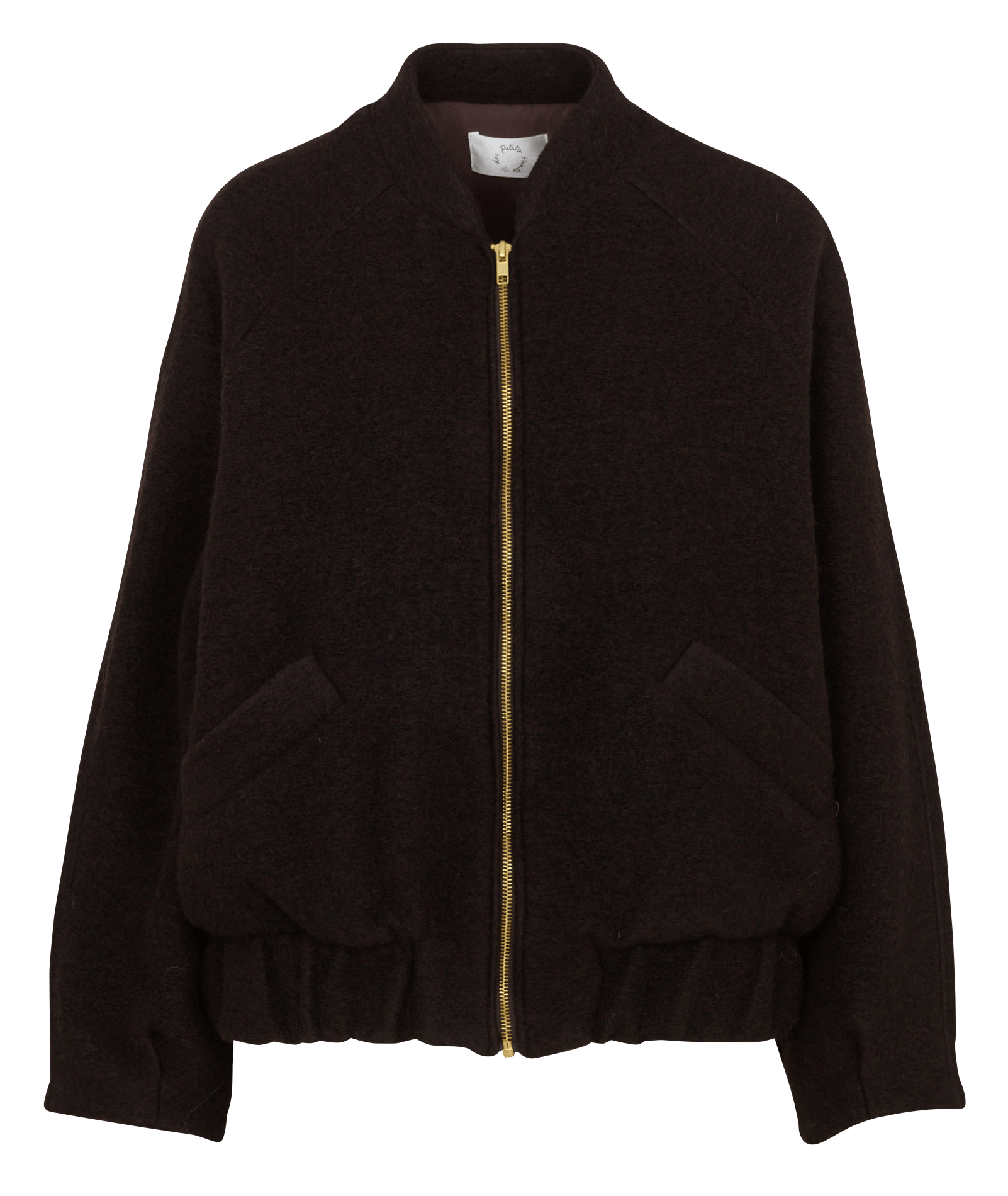 Wool-blend varsity jacket DES PETITS HAUTS Brown