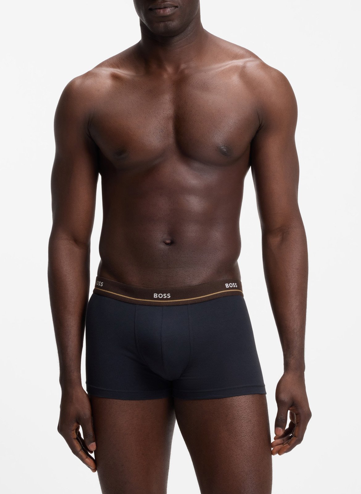 Pack of 5 mixed cotton boxers BOSS Blue