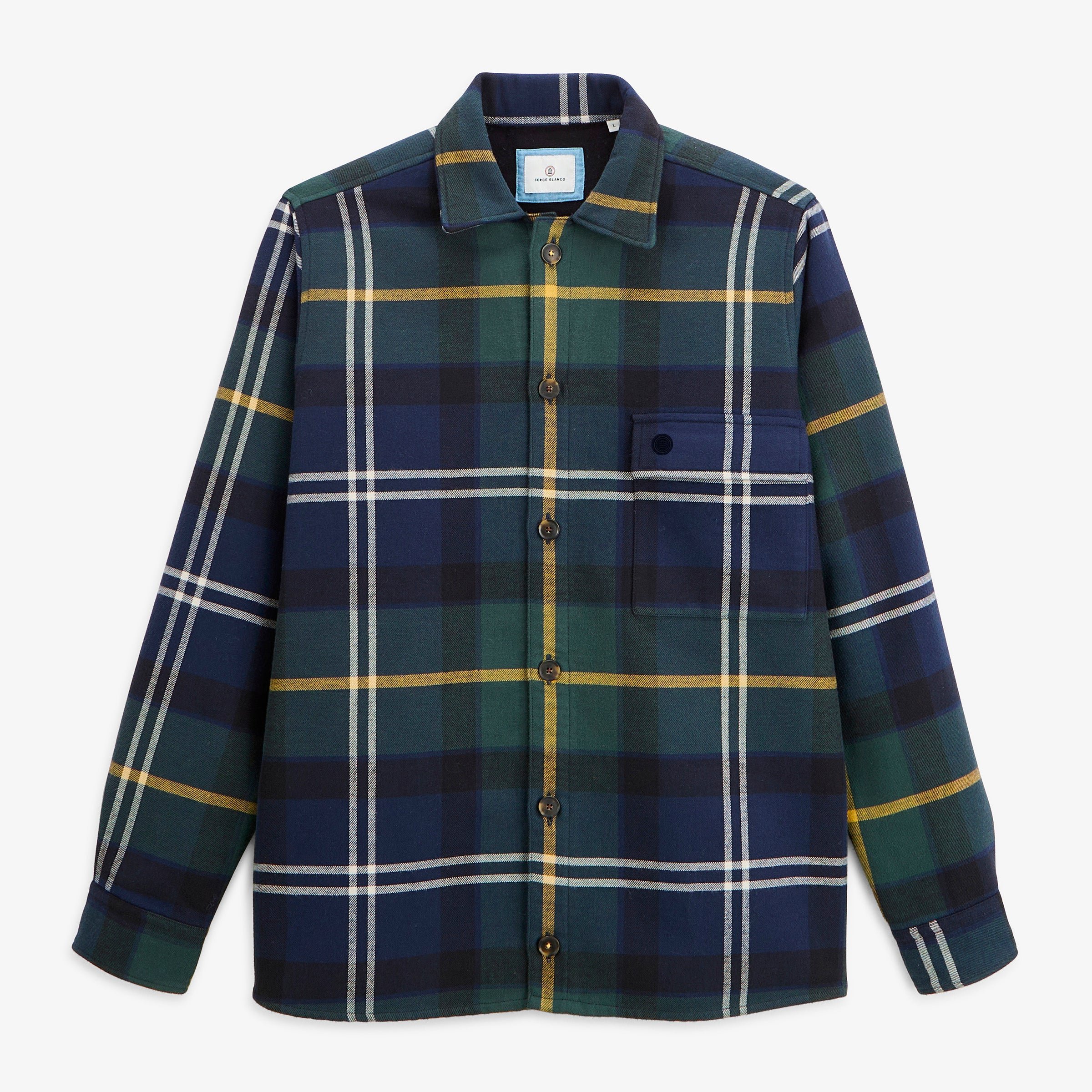 Green check worker jacket SERGE BLANCO Green