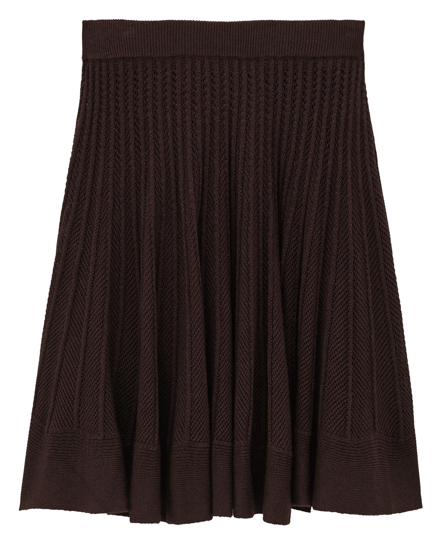 Korte, gerende tricot rok BA&SH Bruin