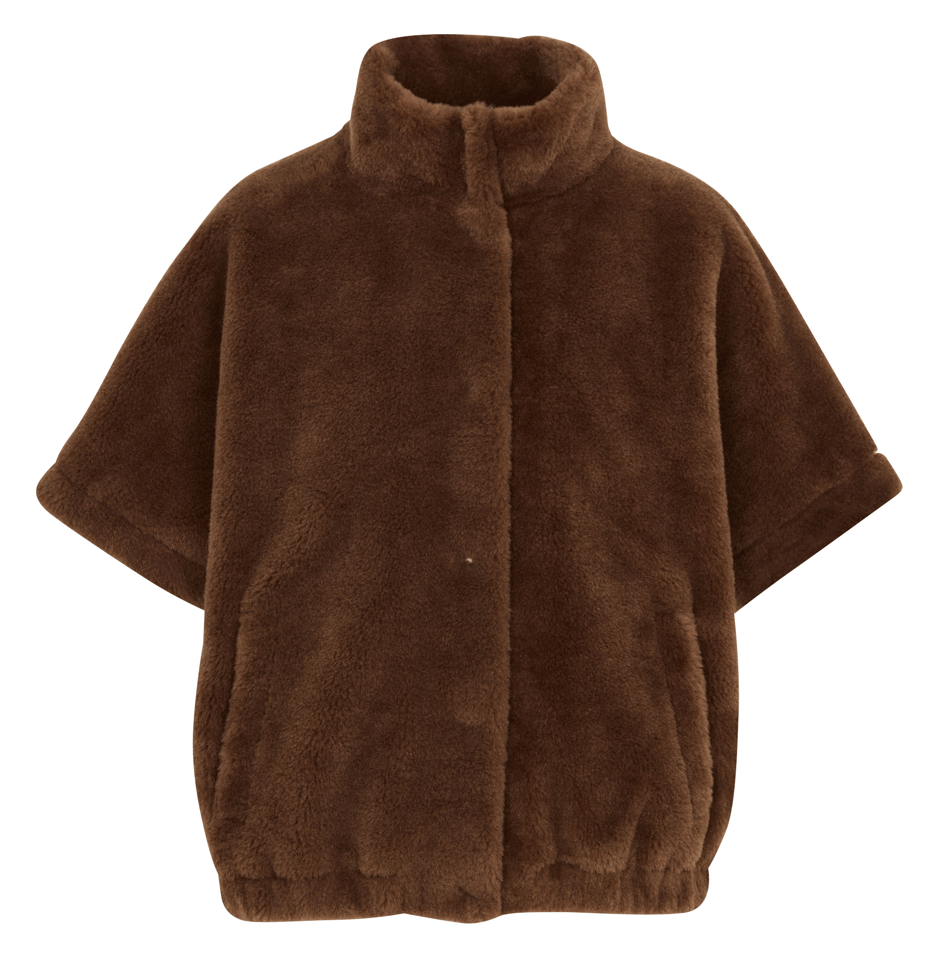 Short-sleeved faux fur-effect jacket MAISON 123 Beige
